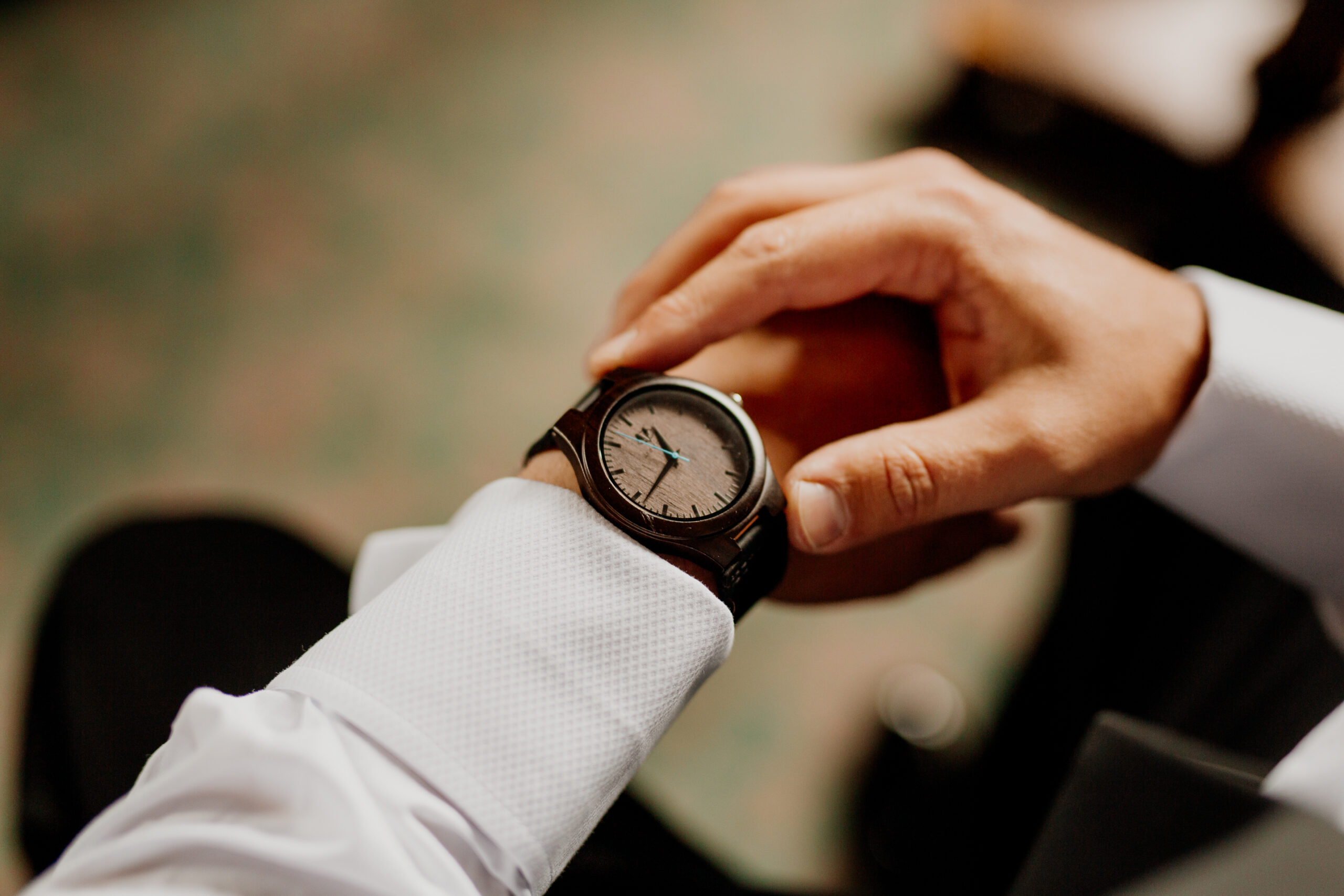 A person wearing a watch