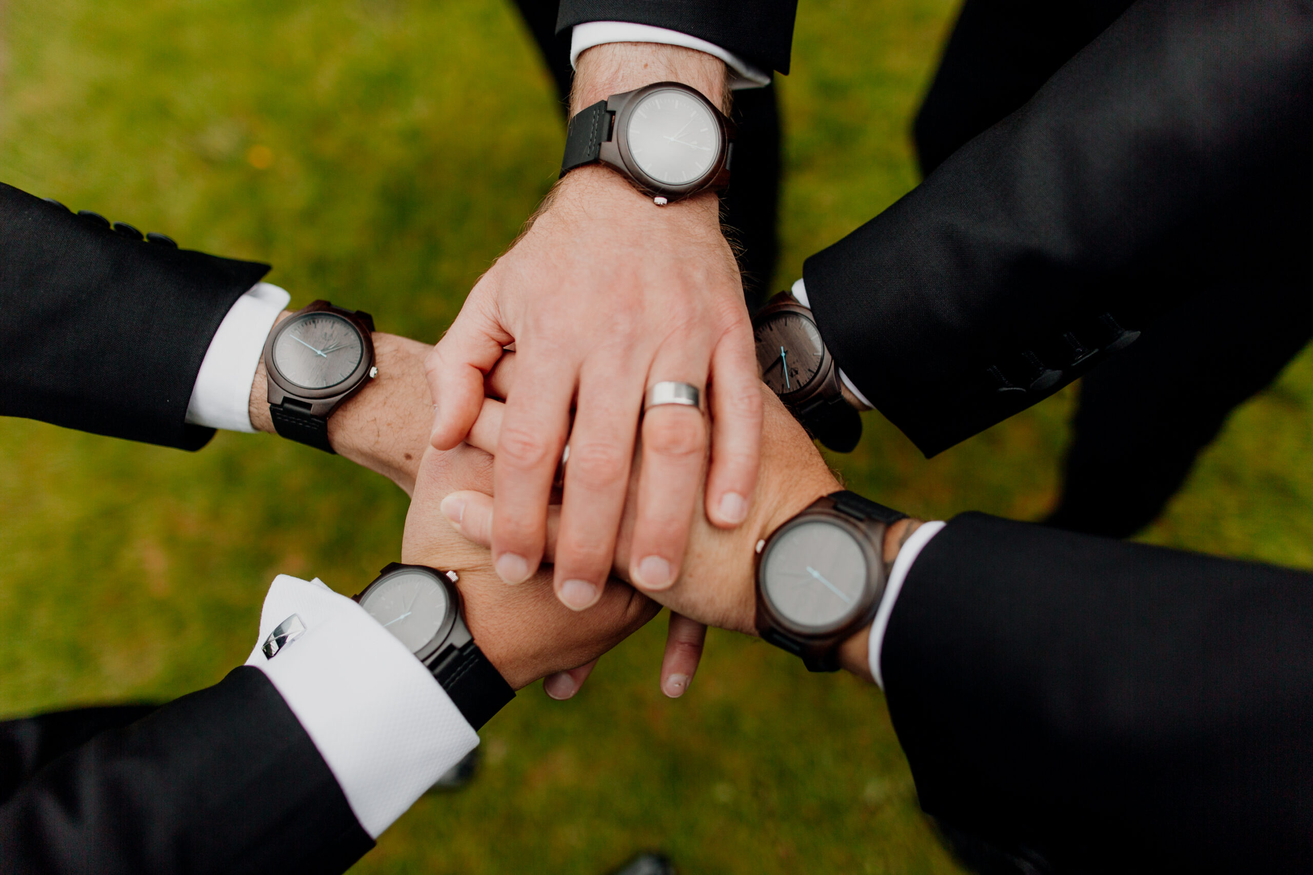 A close-up of people shaking hands