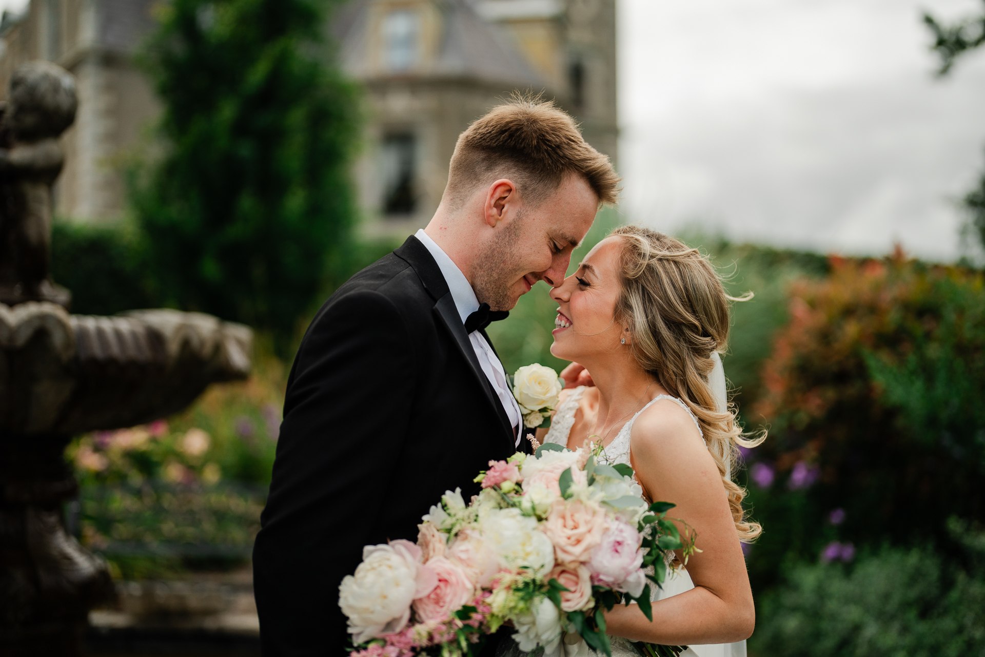 A man and woman kissing