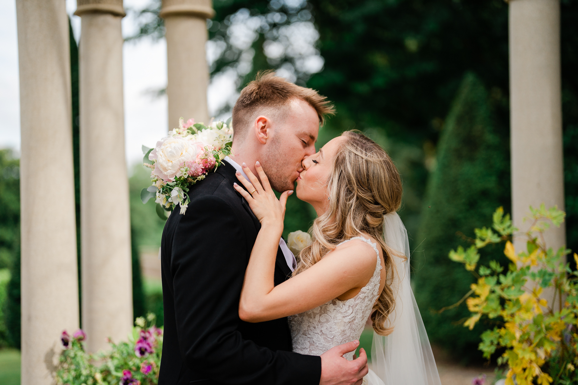 A man and woman kissing