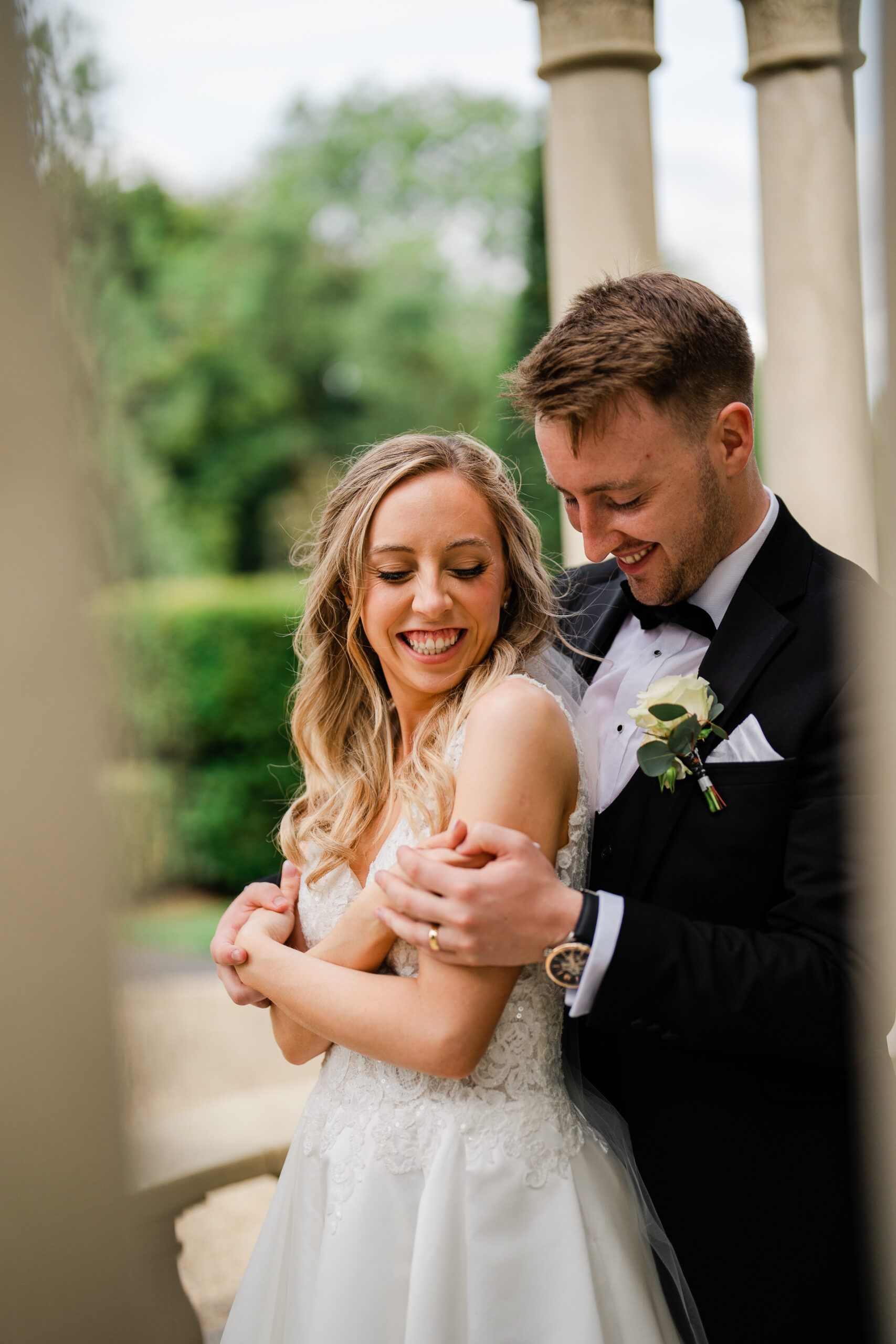 A man and woman posing for a picture