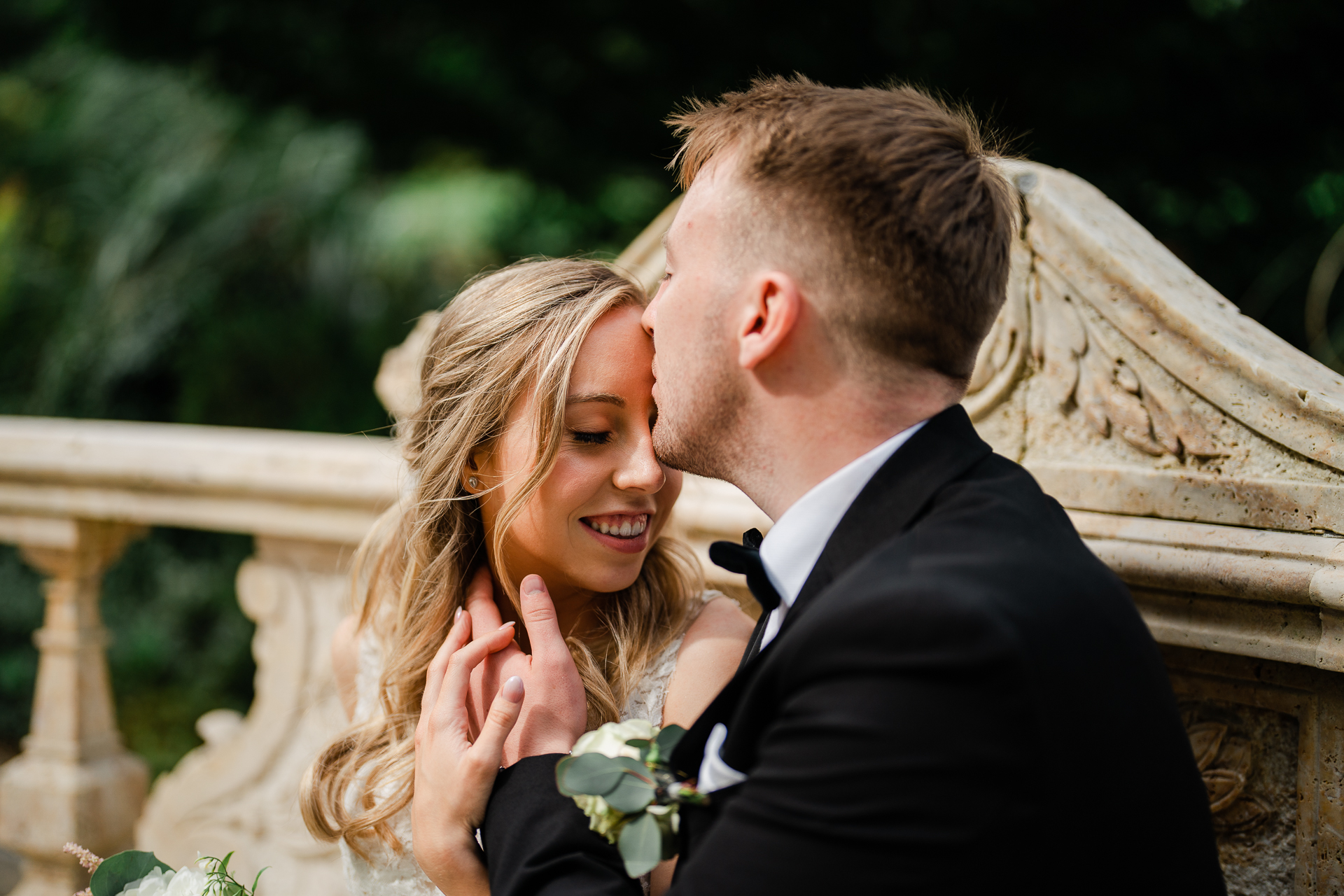 A man and woman kissing