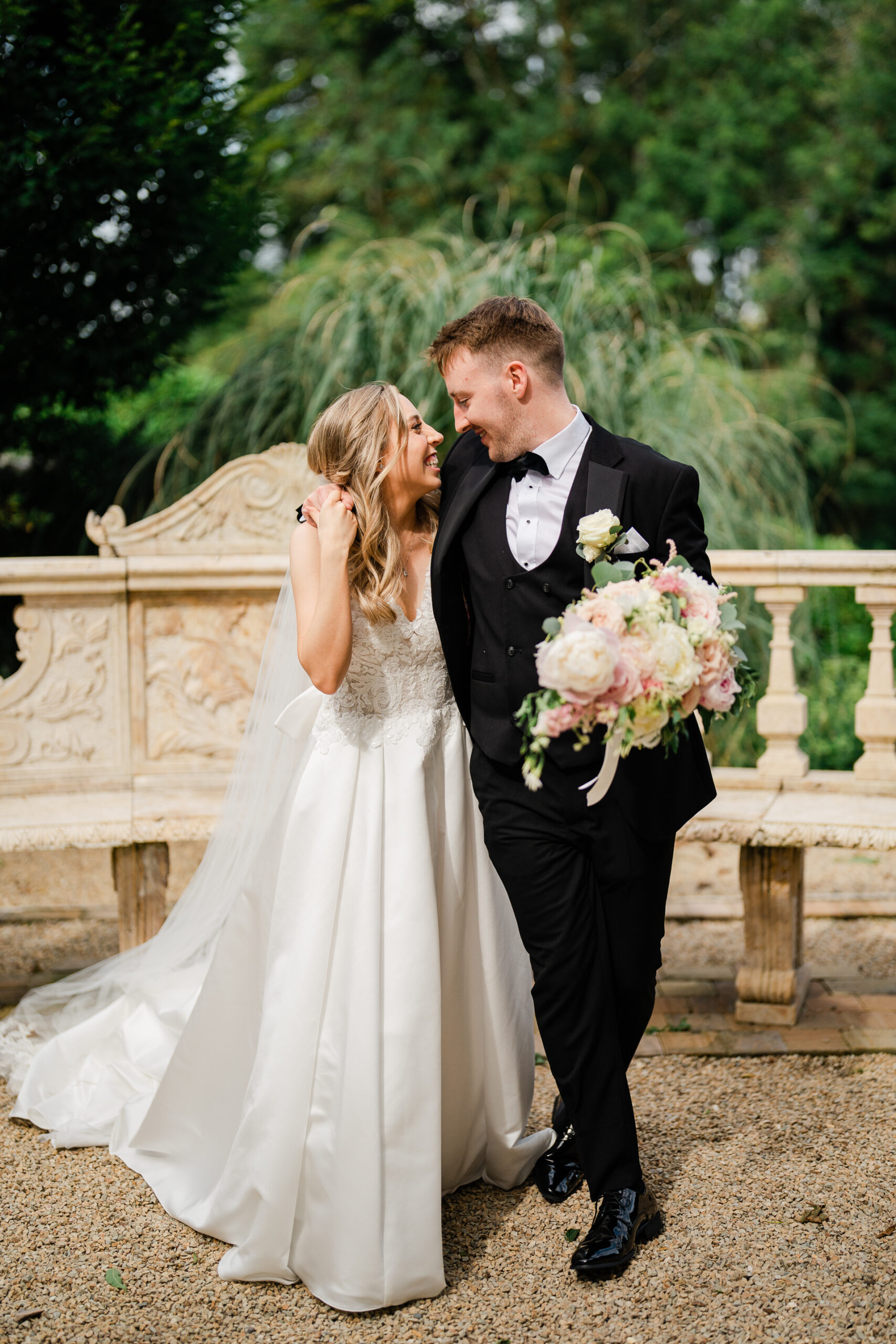 A man and woman kissing