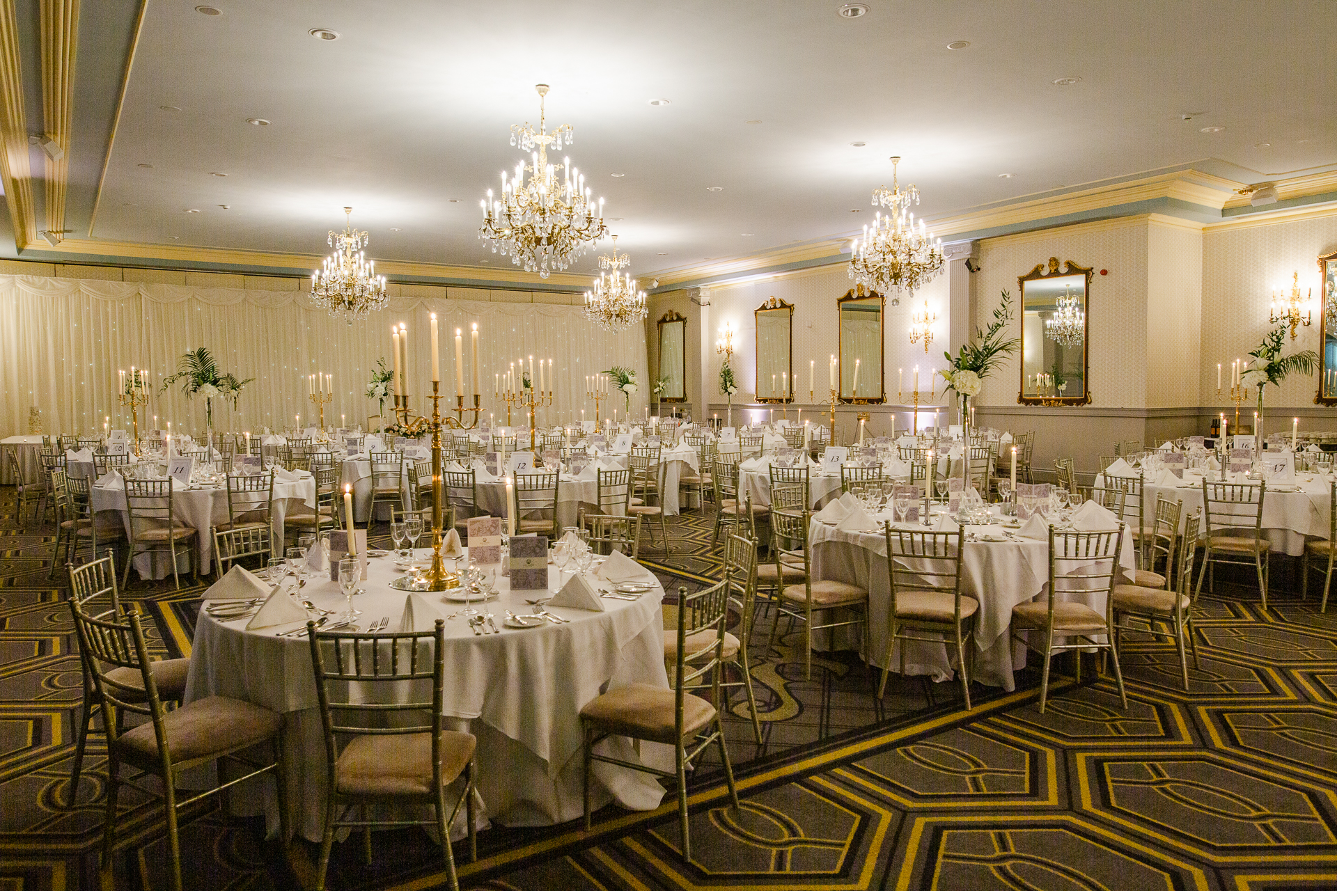 A room with tables and chairs