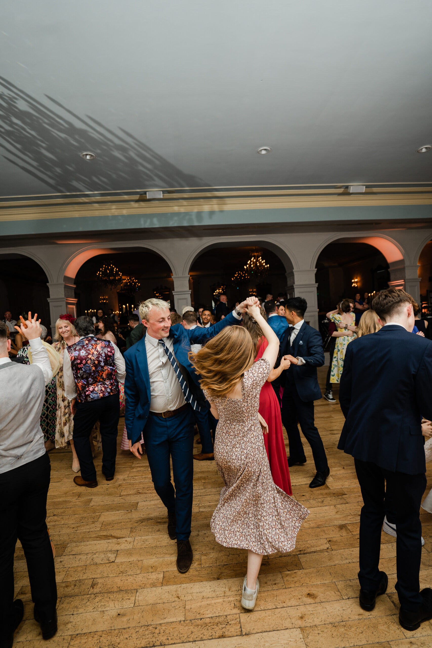 A man and woman dancing