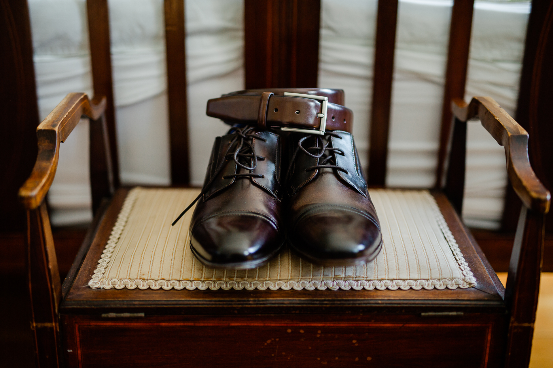 A pair of shoes on a table