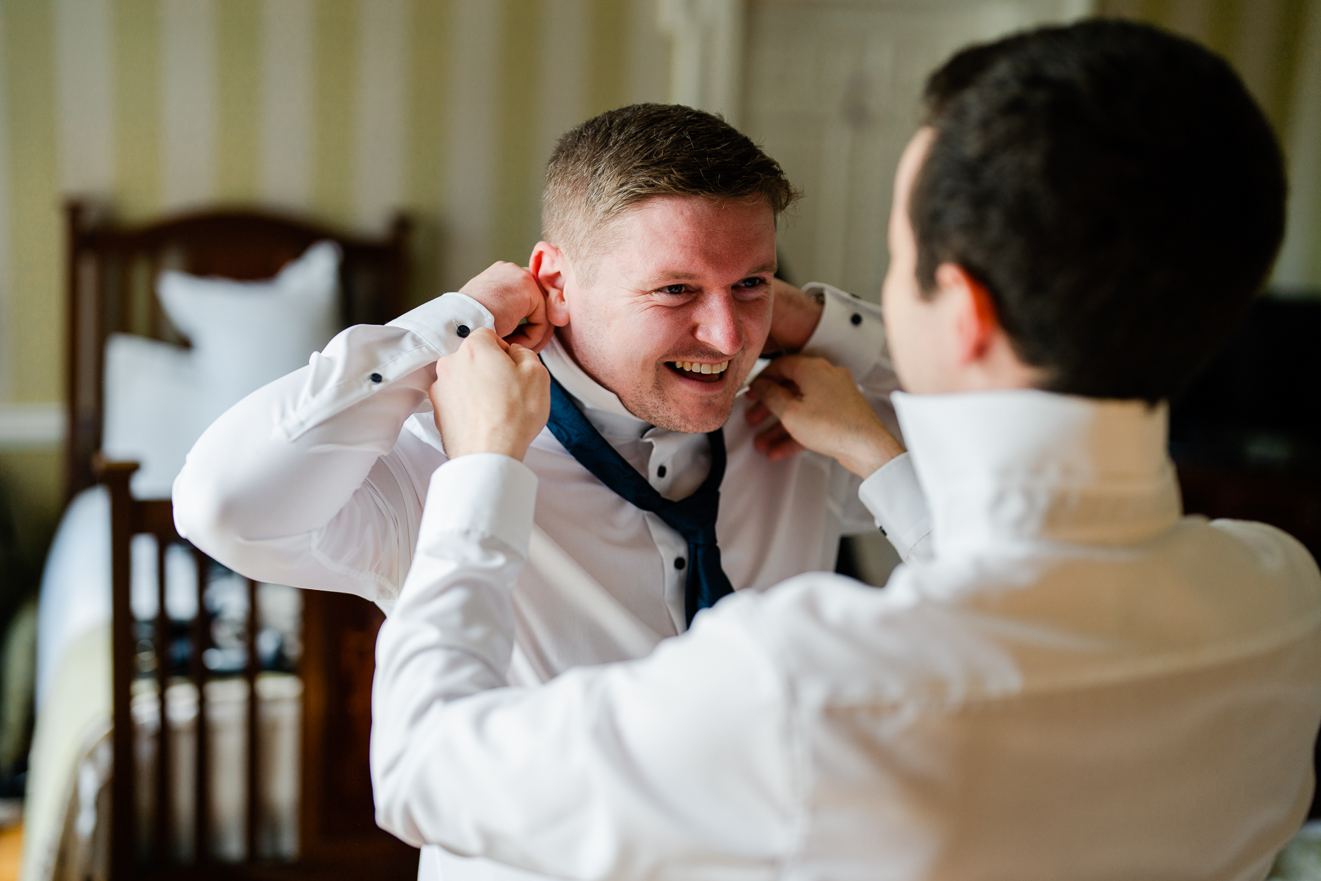 A man in a white coat