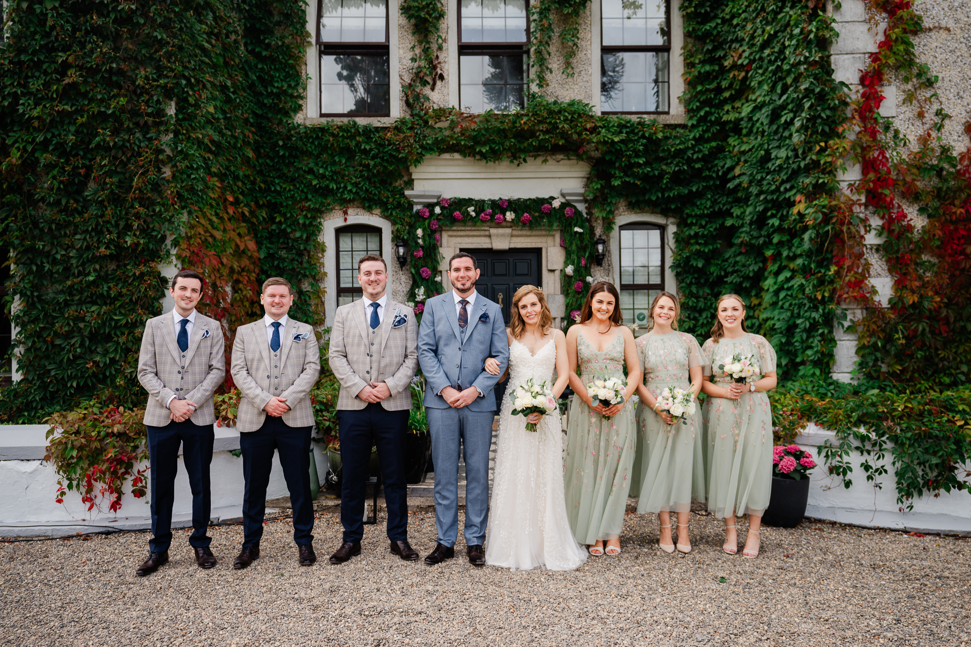 A group of people posing for a photo