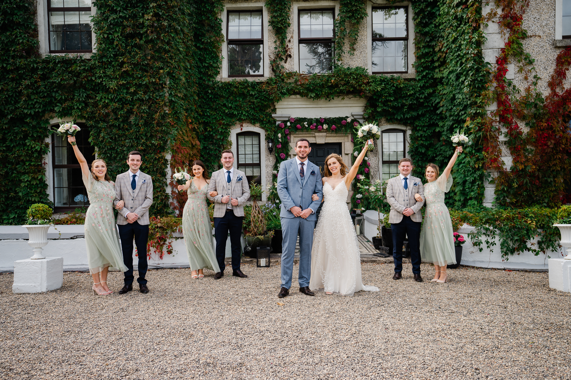 A group of people posing for a photo