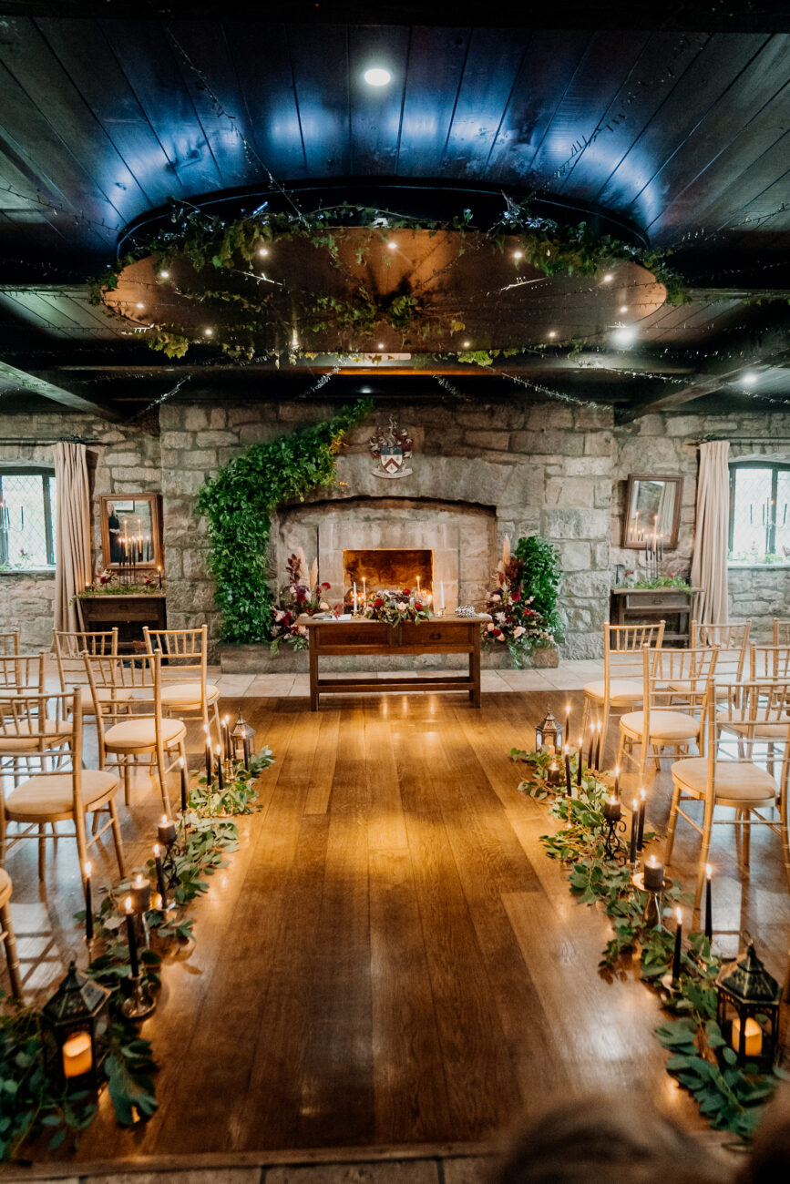 A room with tables and chairs