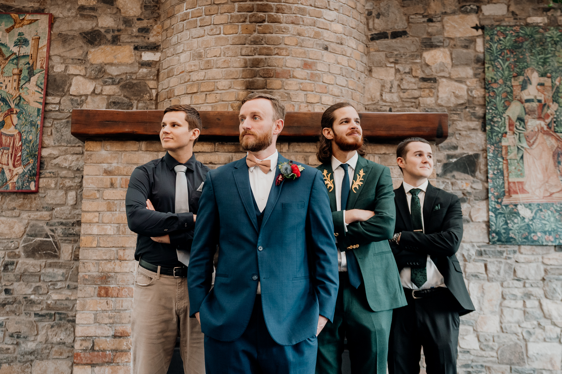 A group of men posing for a picture