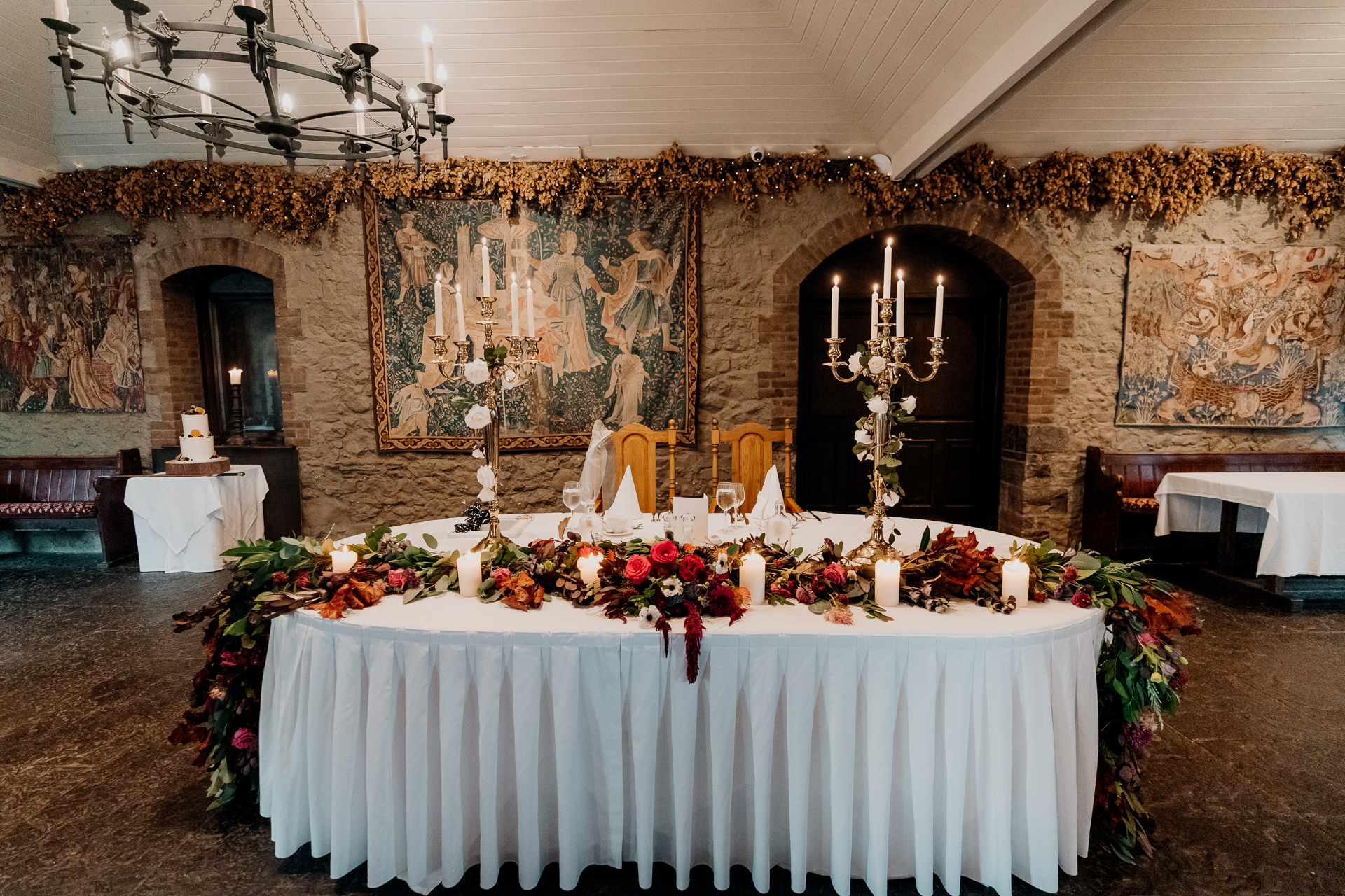 A table with flowers on it