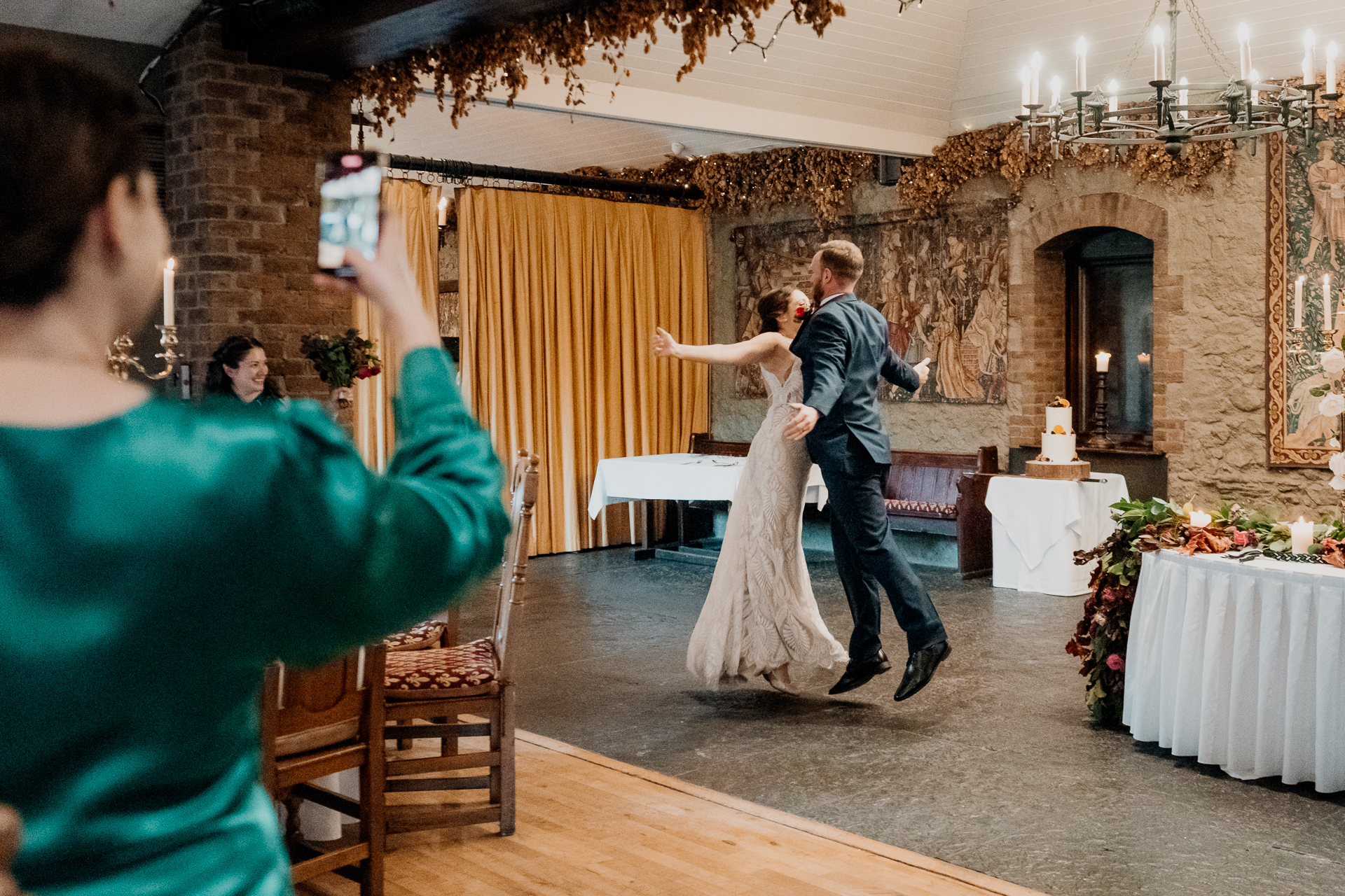 A man and woman dancing