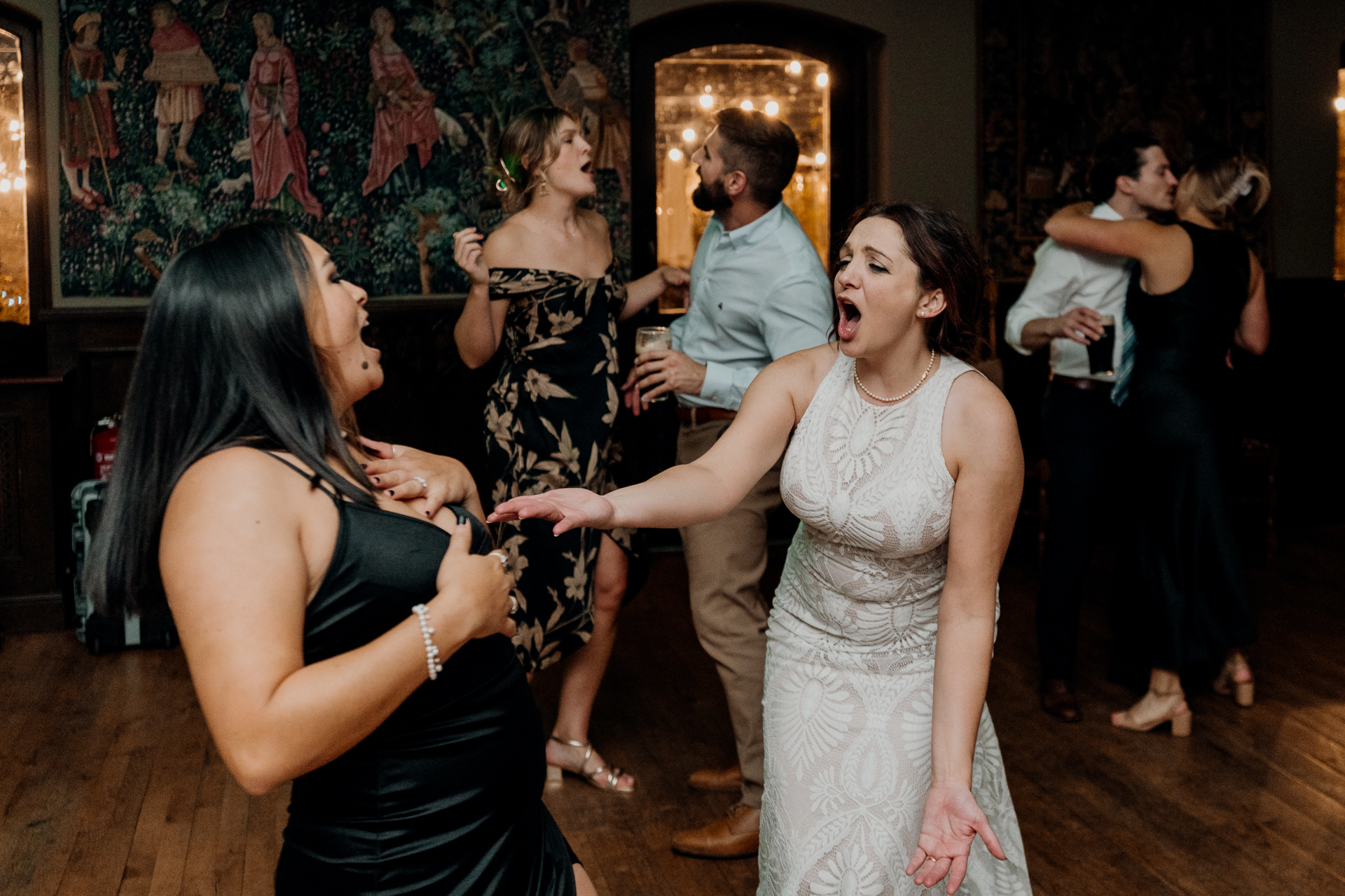 A group of women dancing