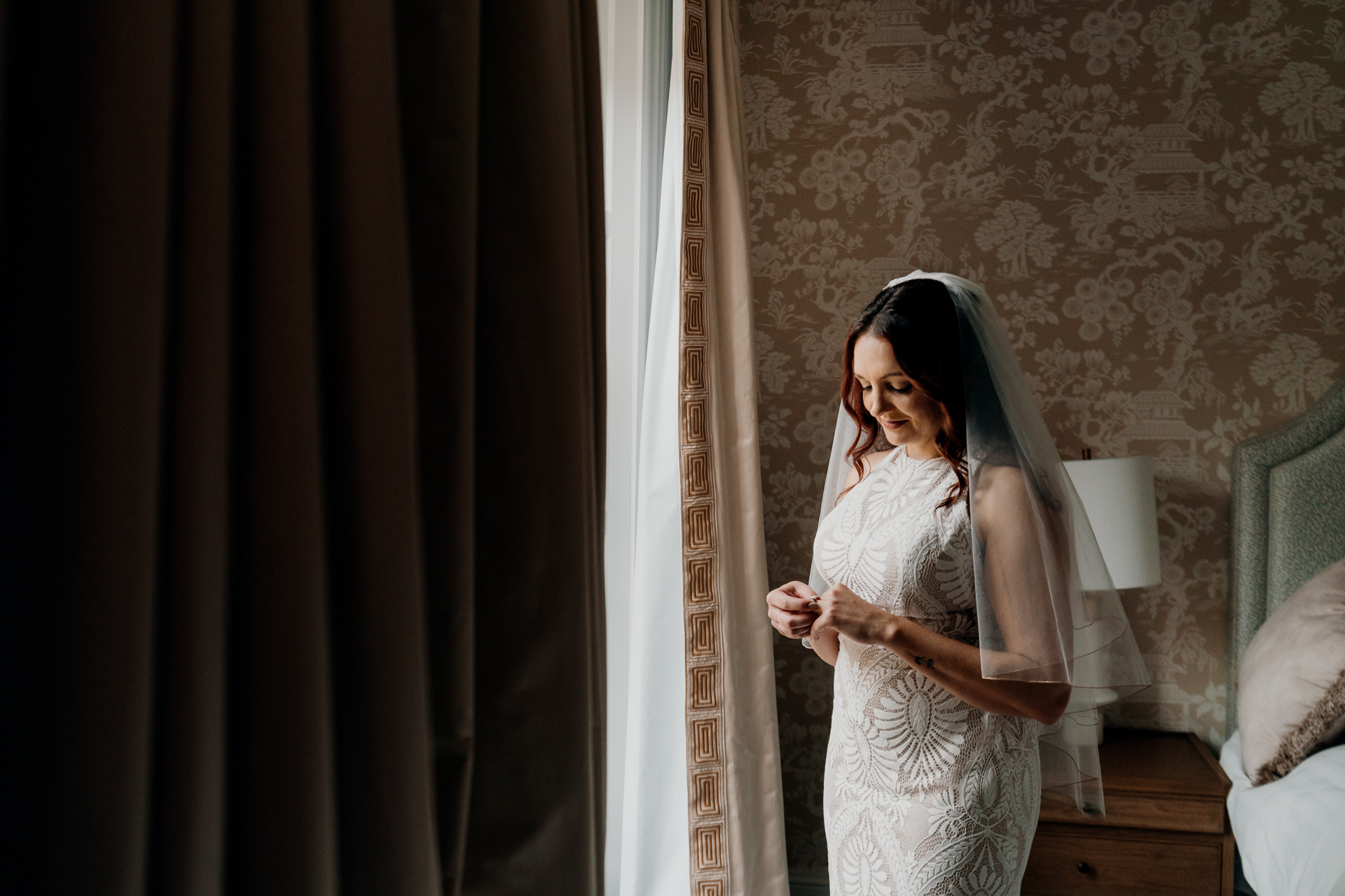 A woman in a white dress