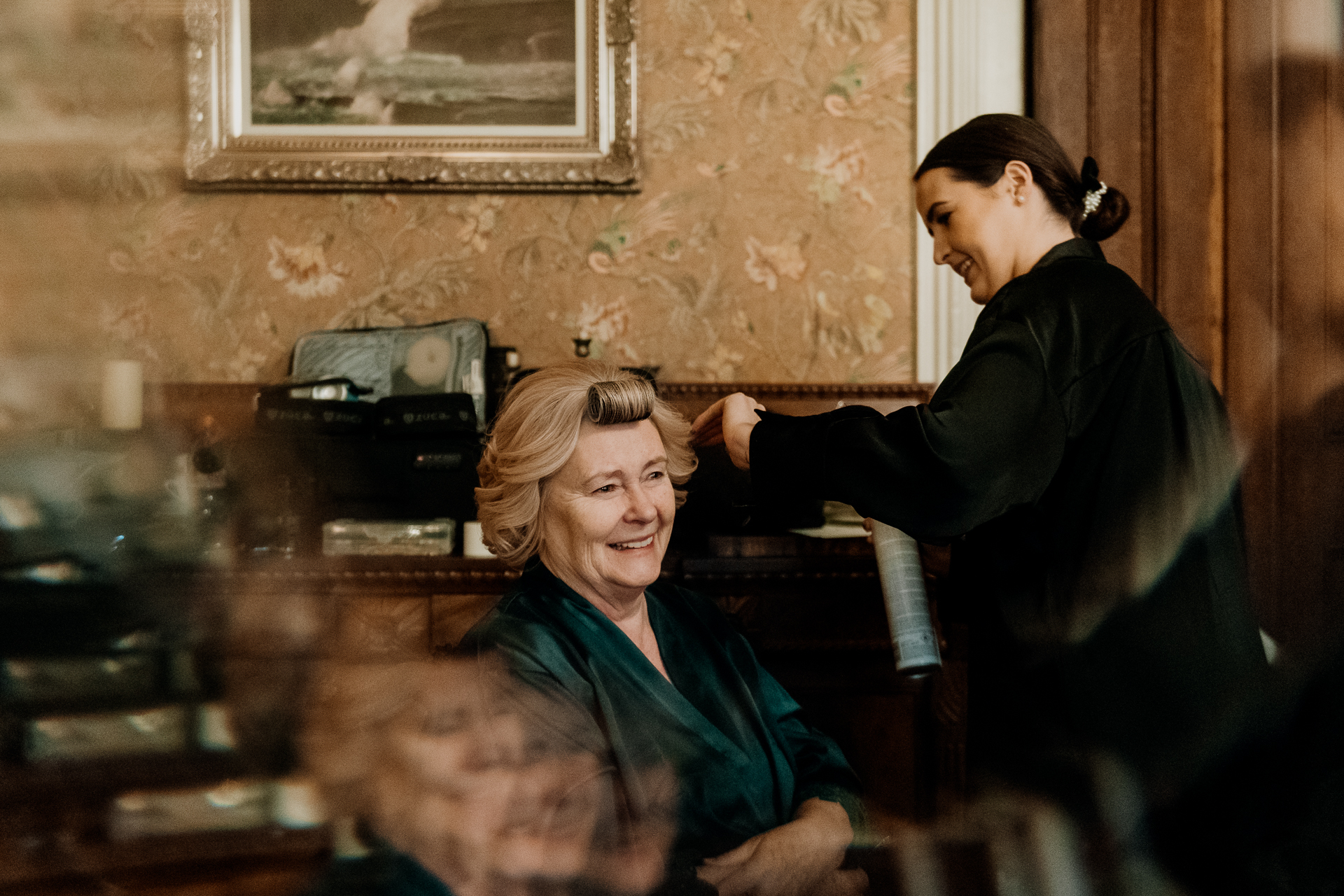 A woman sitting next to a man