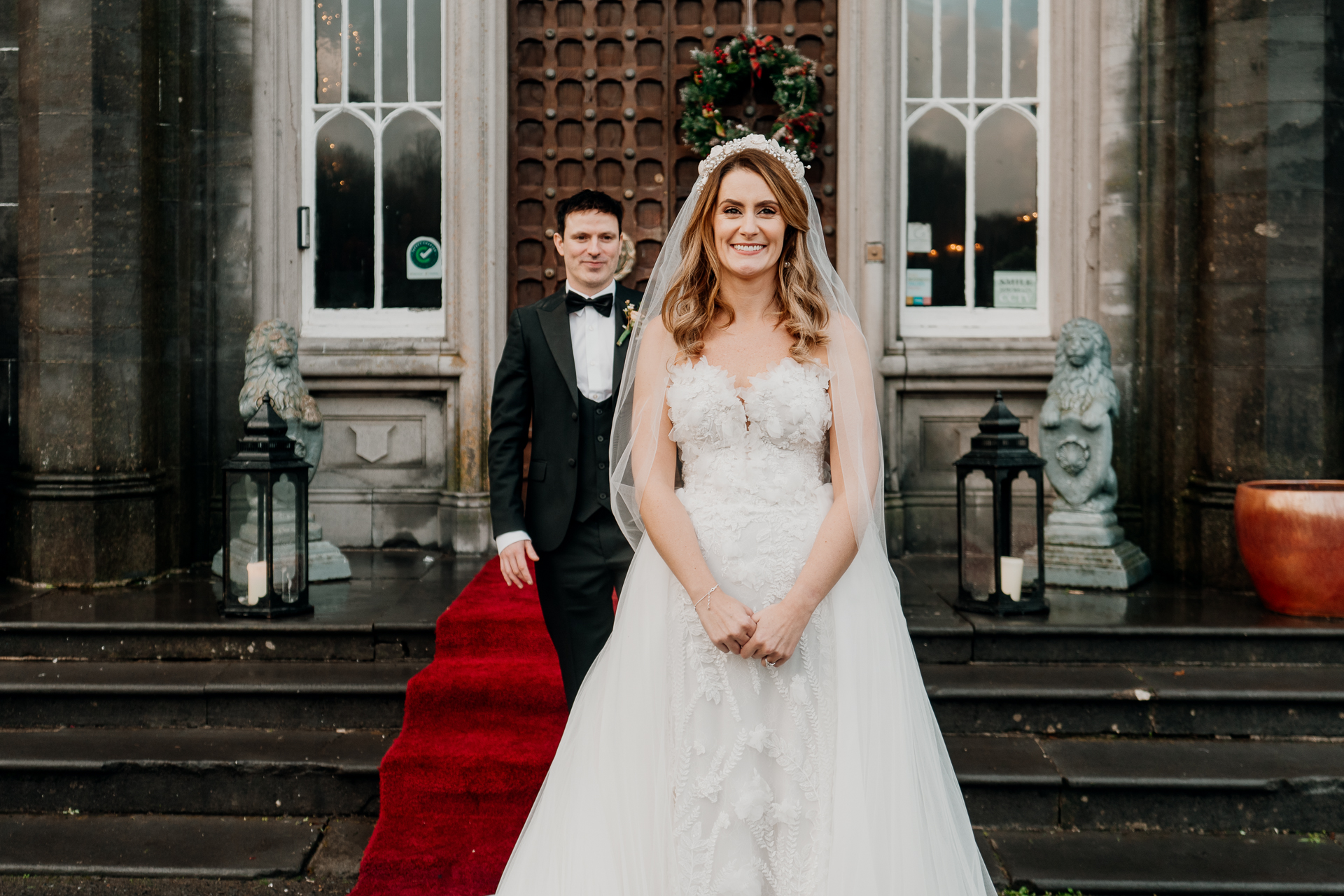 A man and woman posing for a picture