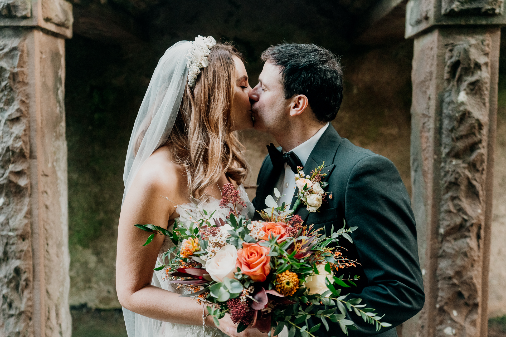 A man and woman kissing