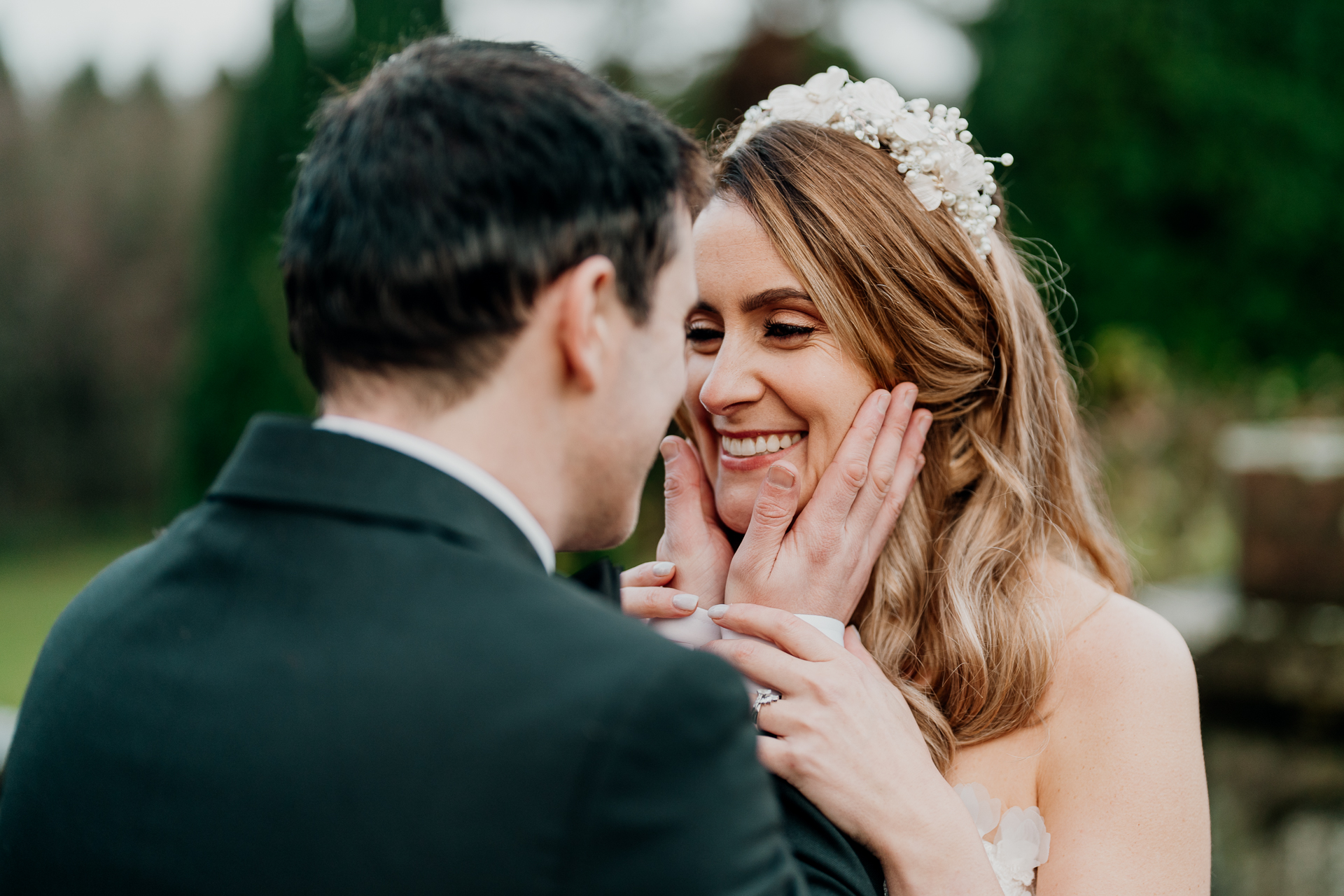 A man and woman kissing