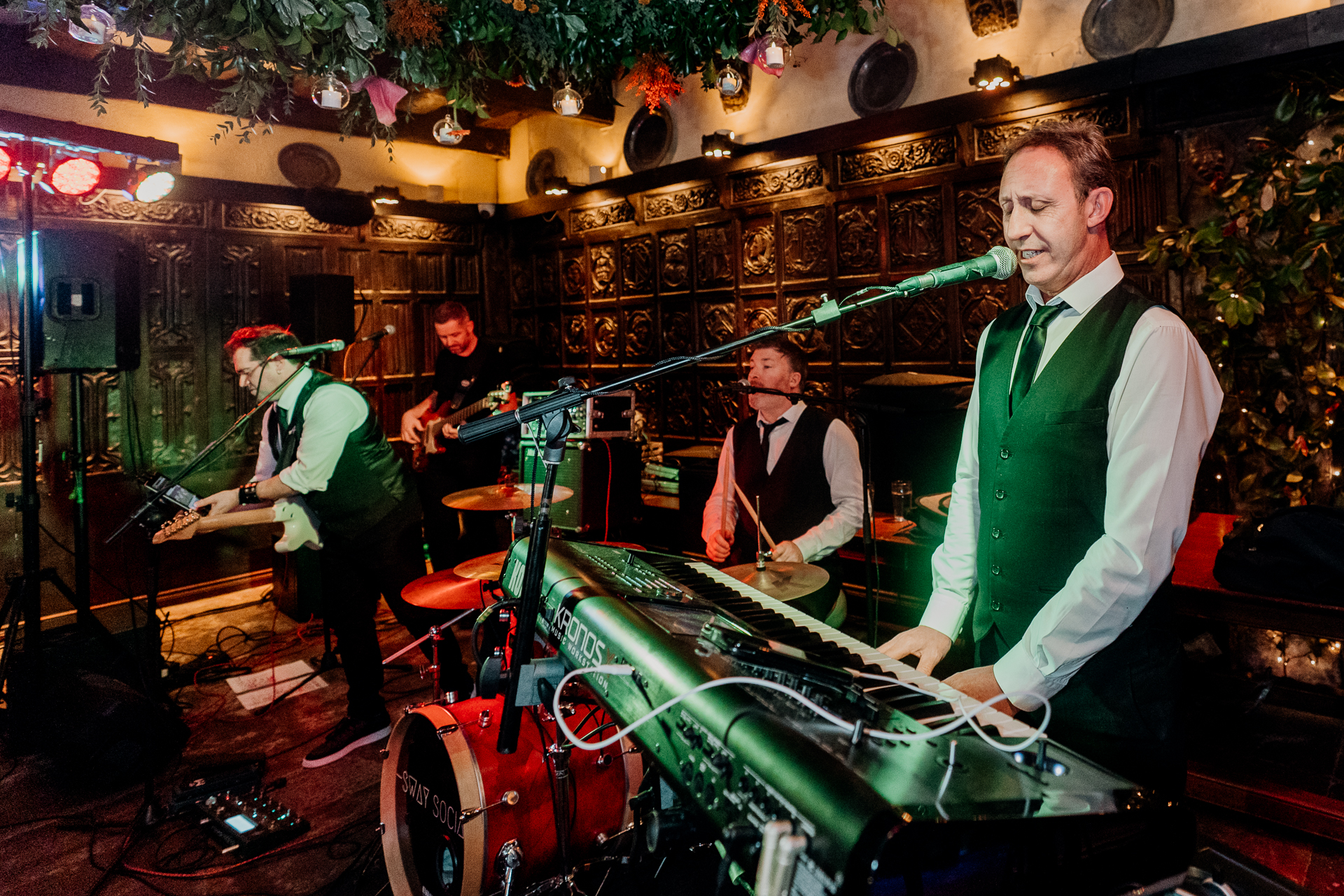 A group of men playing instruments