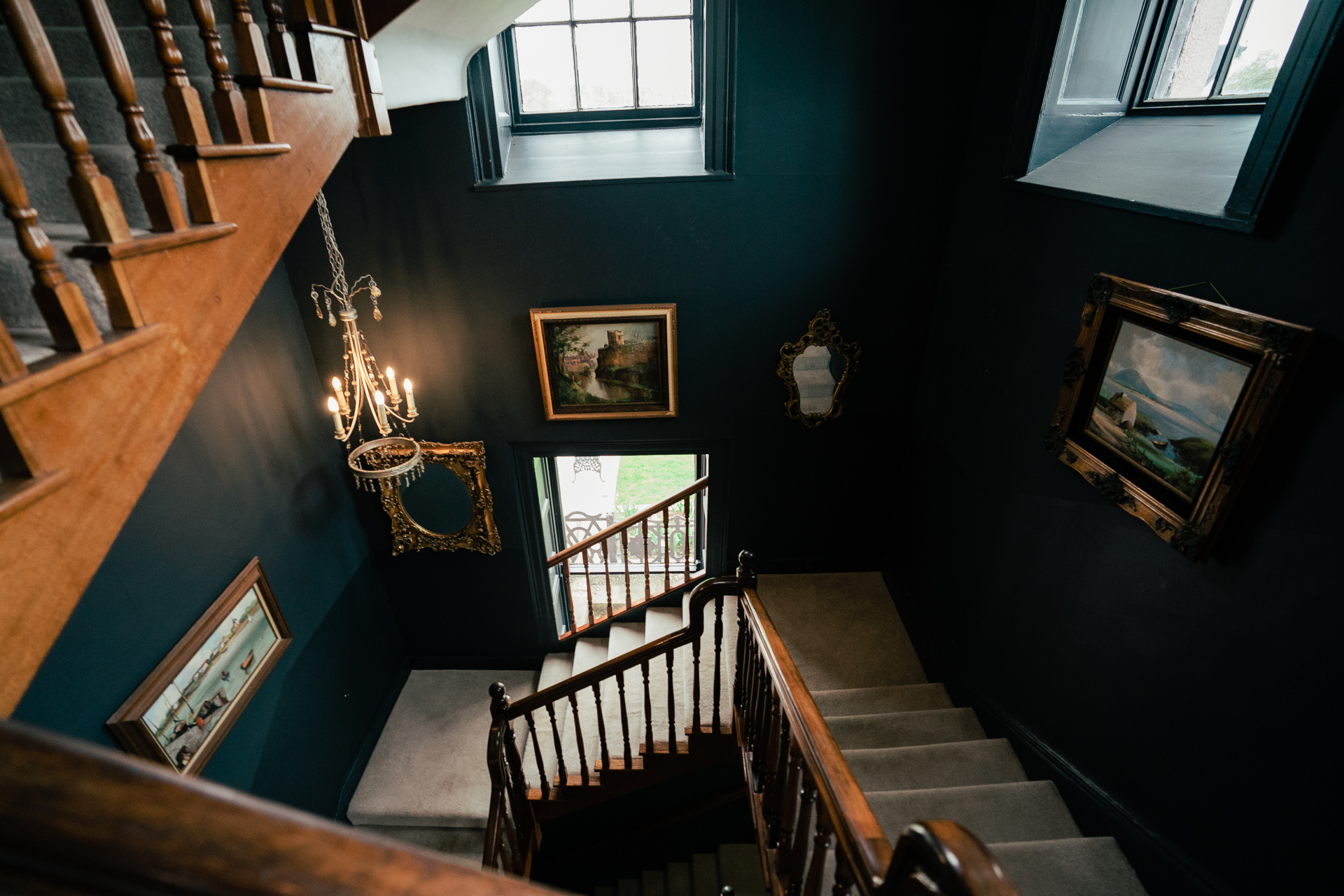 A staircase in a house