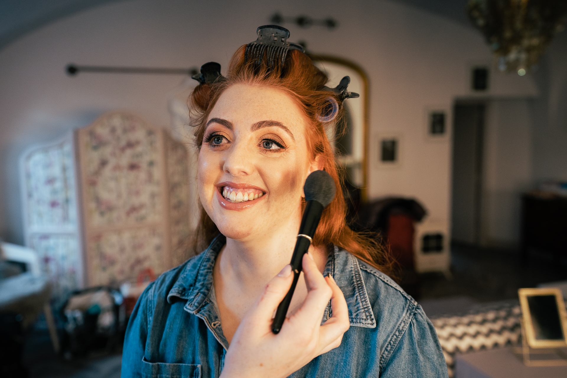 A woman holding a pair of scissors