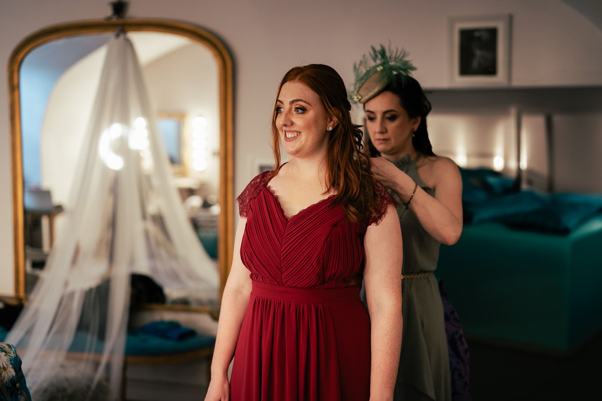 Two women in dresses