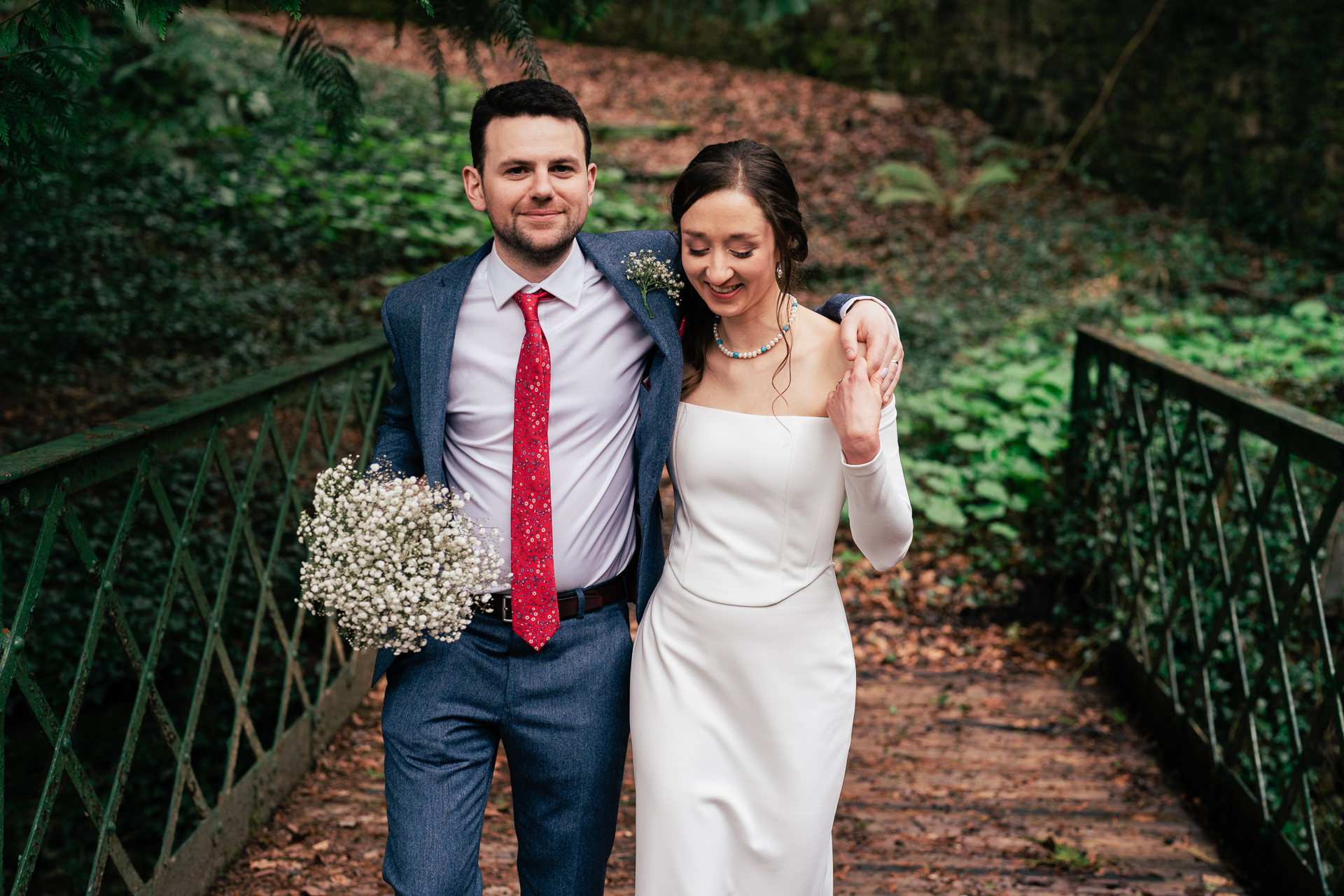 A man and woman posing for a picture