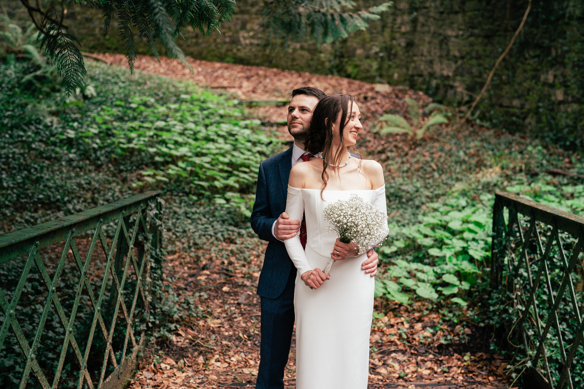 A man and woman posing for a picture