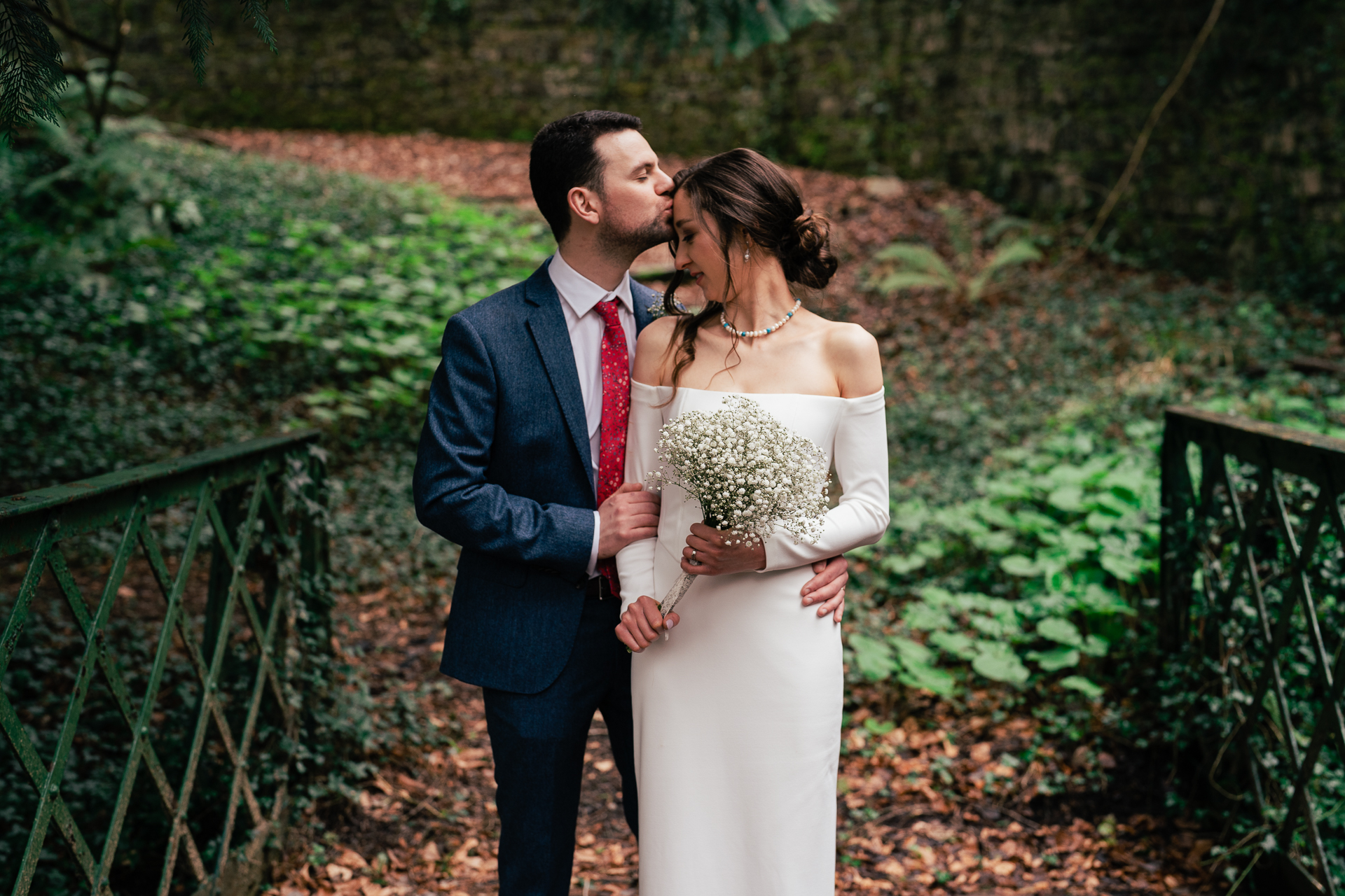 A man and woman kissing