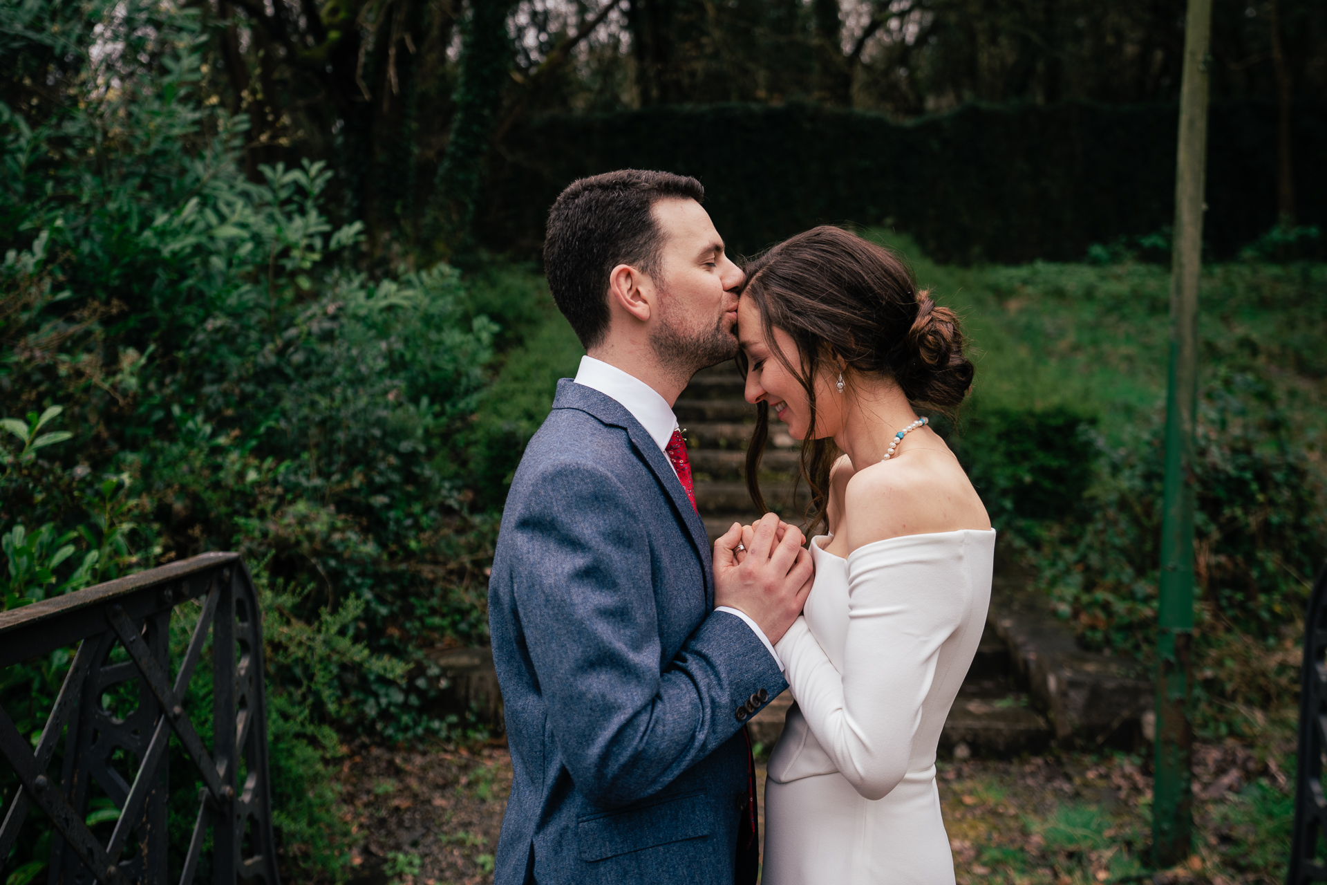 A man and woman kissing