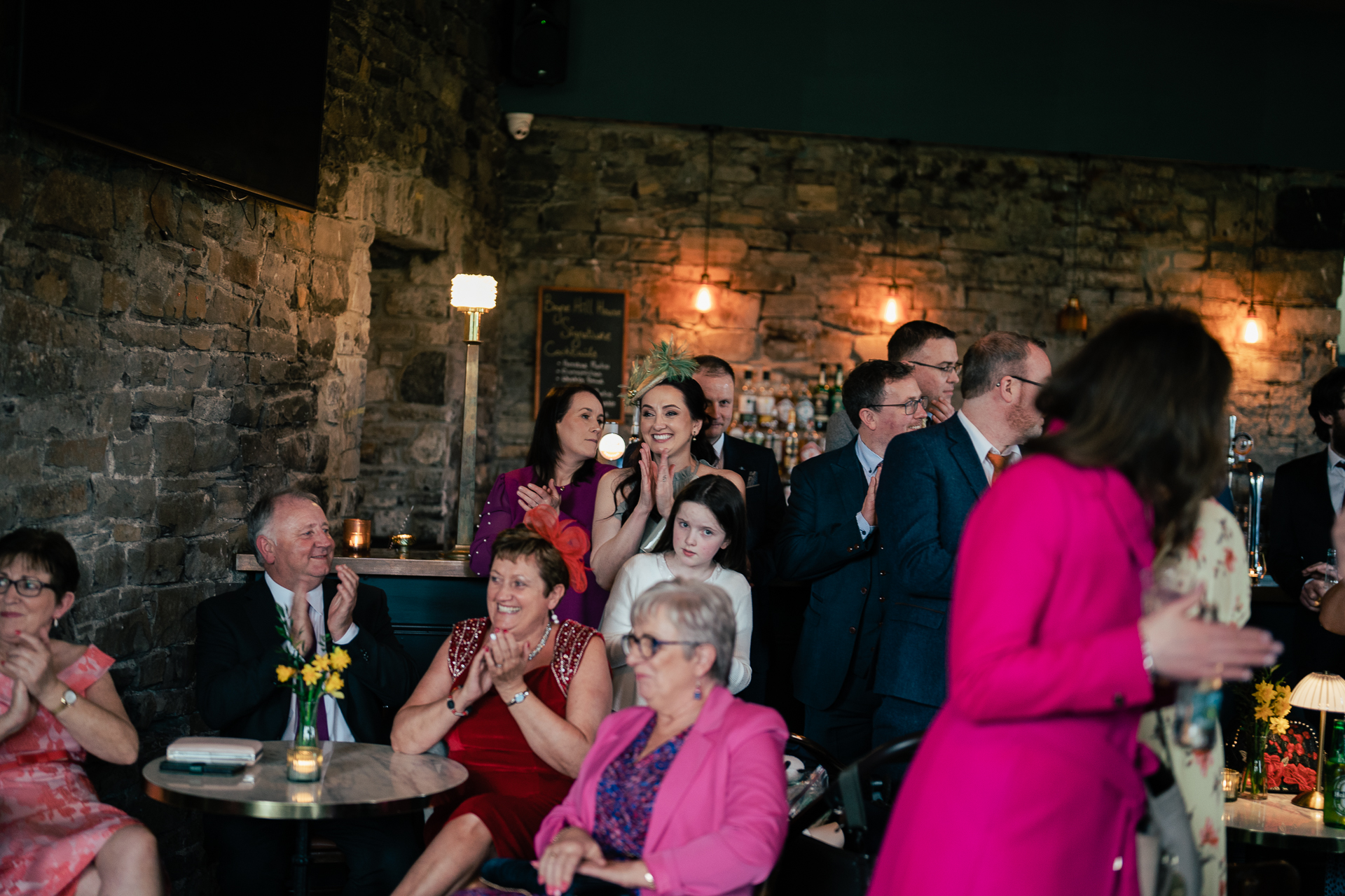 A group of people sitting at a table