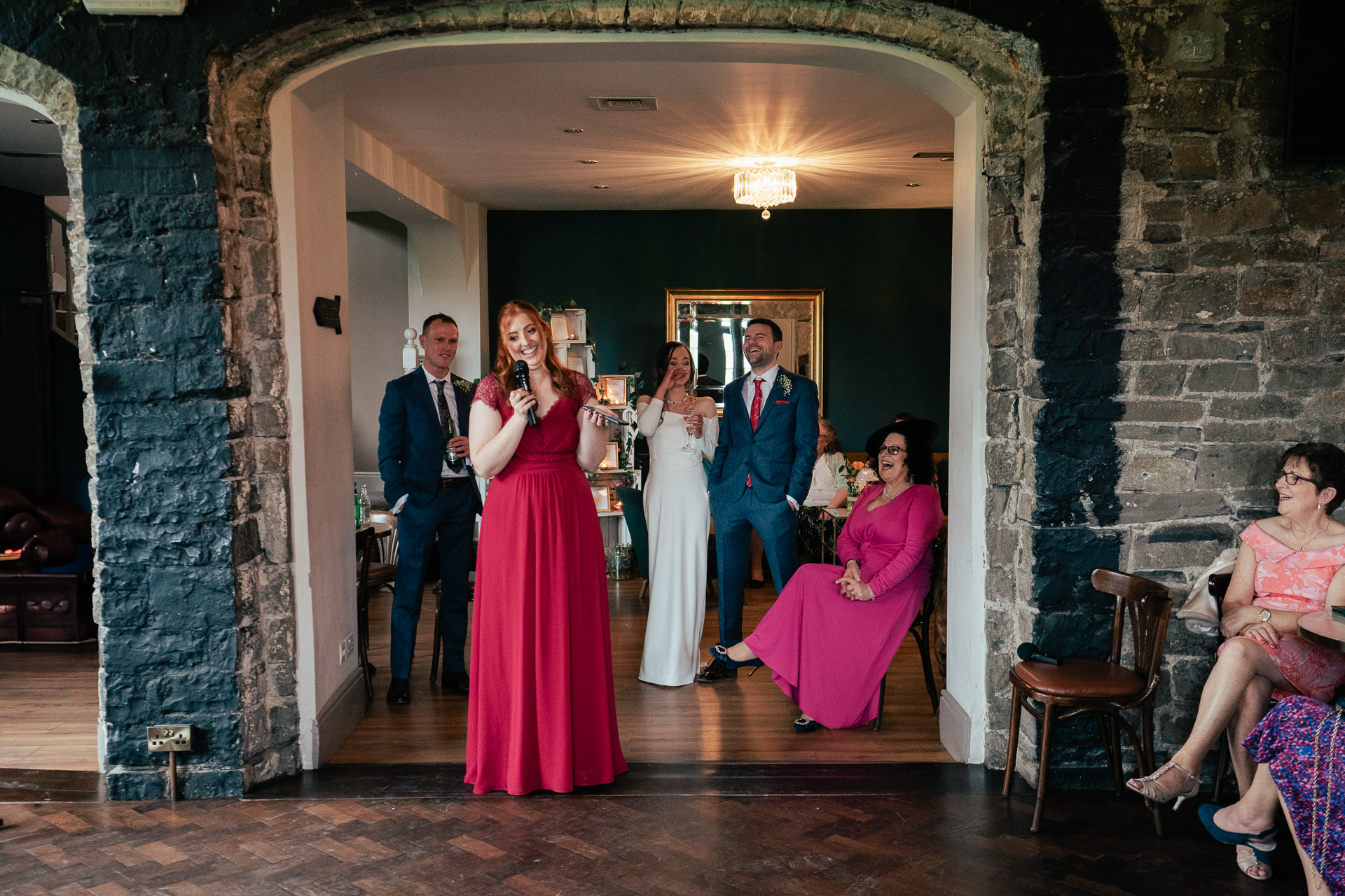 A group of people in formal wear