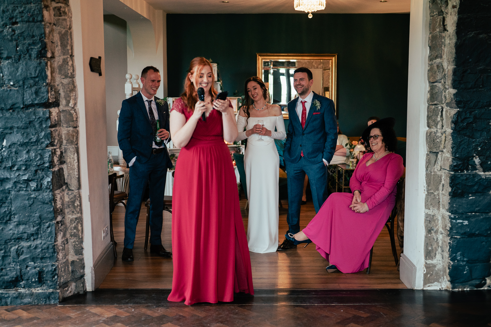 A group of people in formal wear