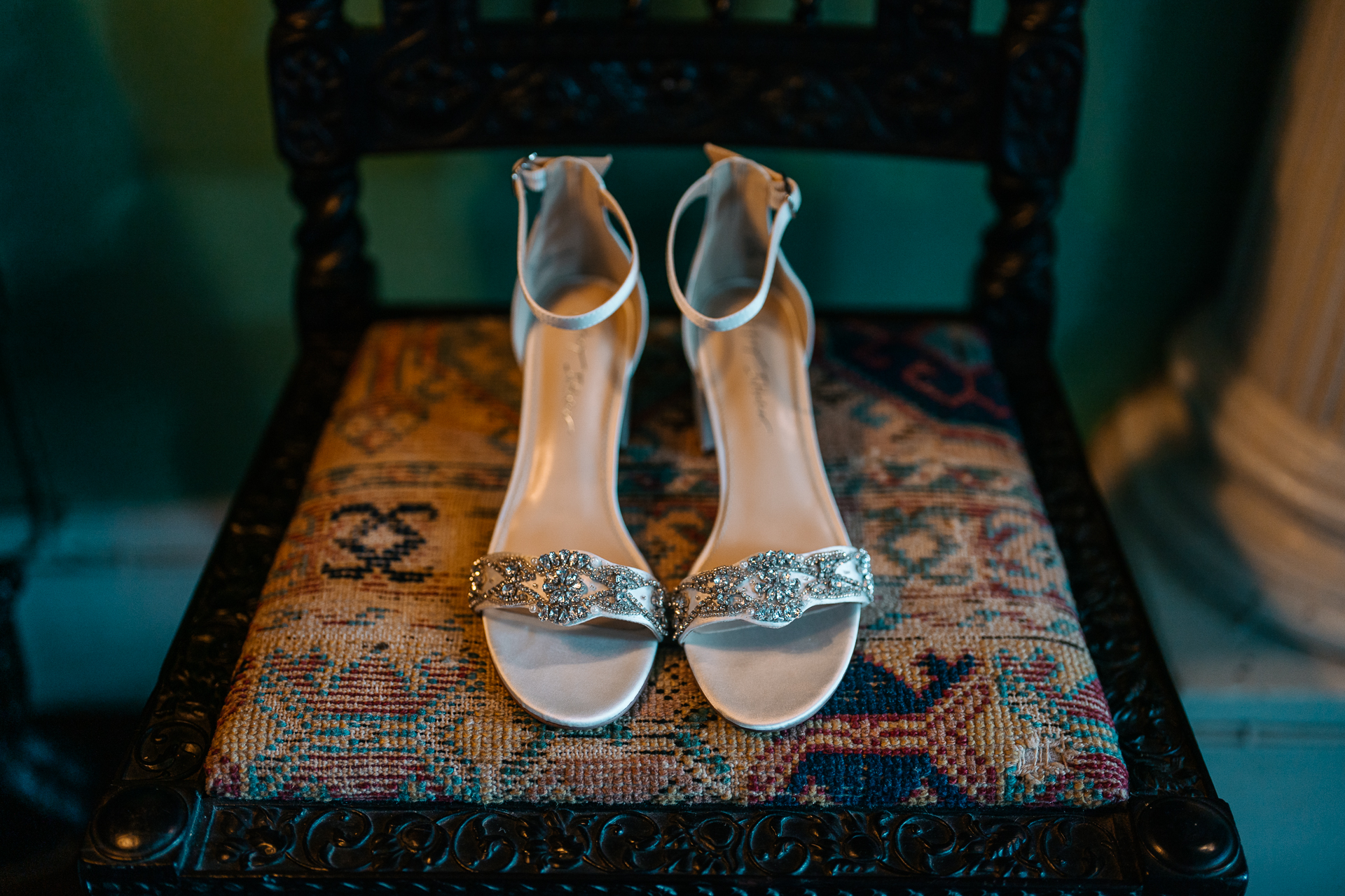 A pair of shoes on a table