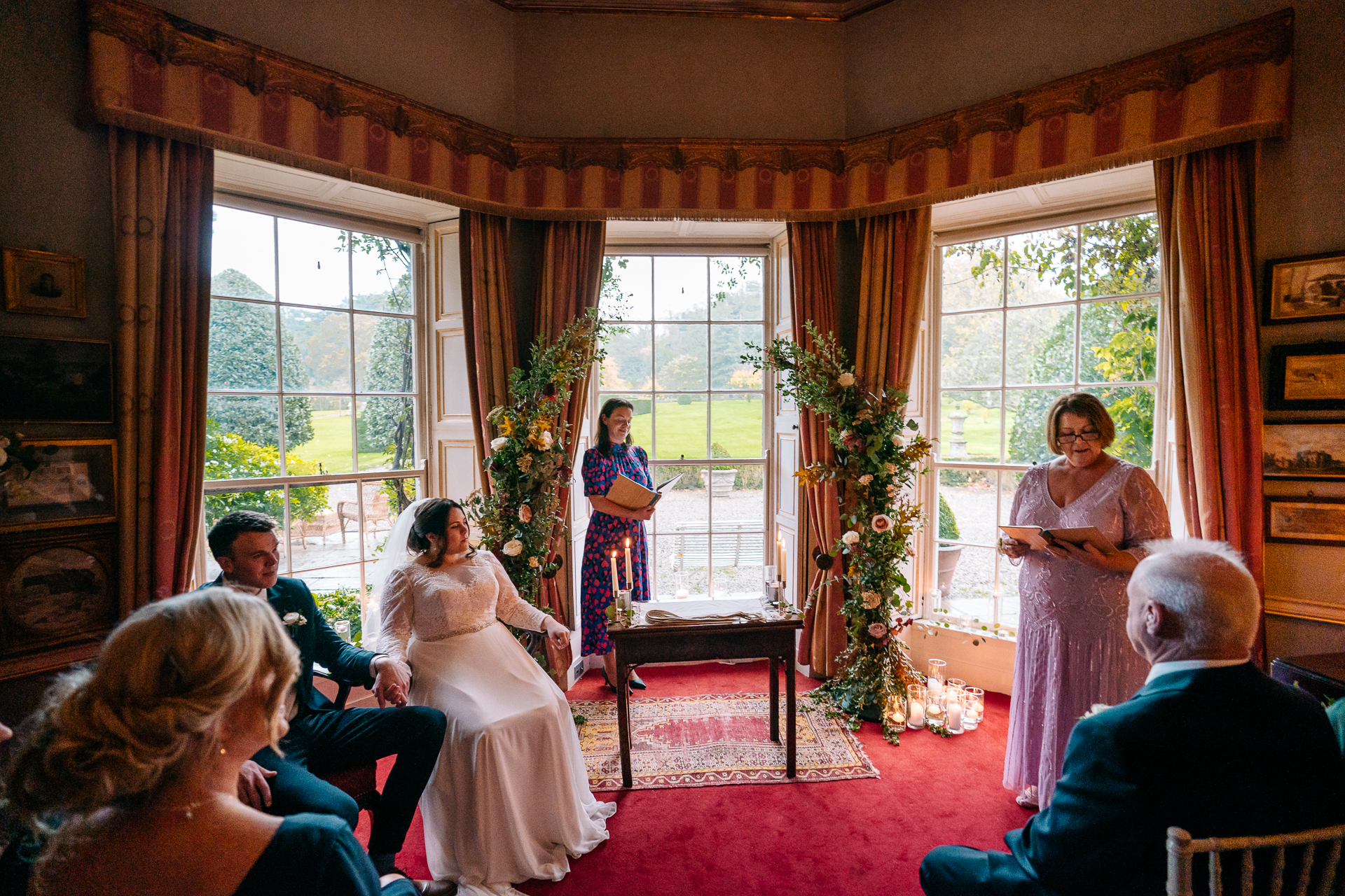 A group of people in a room