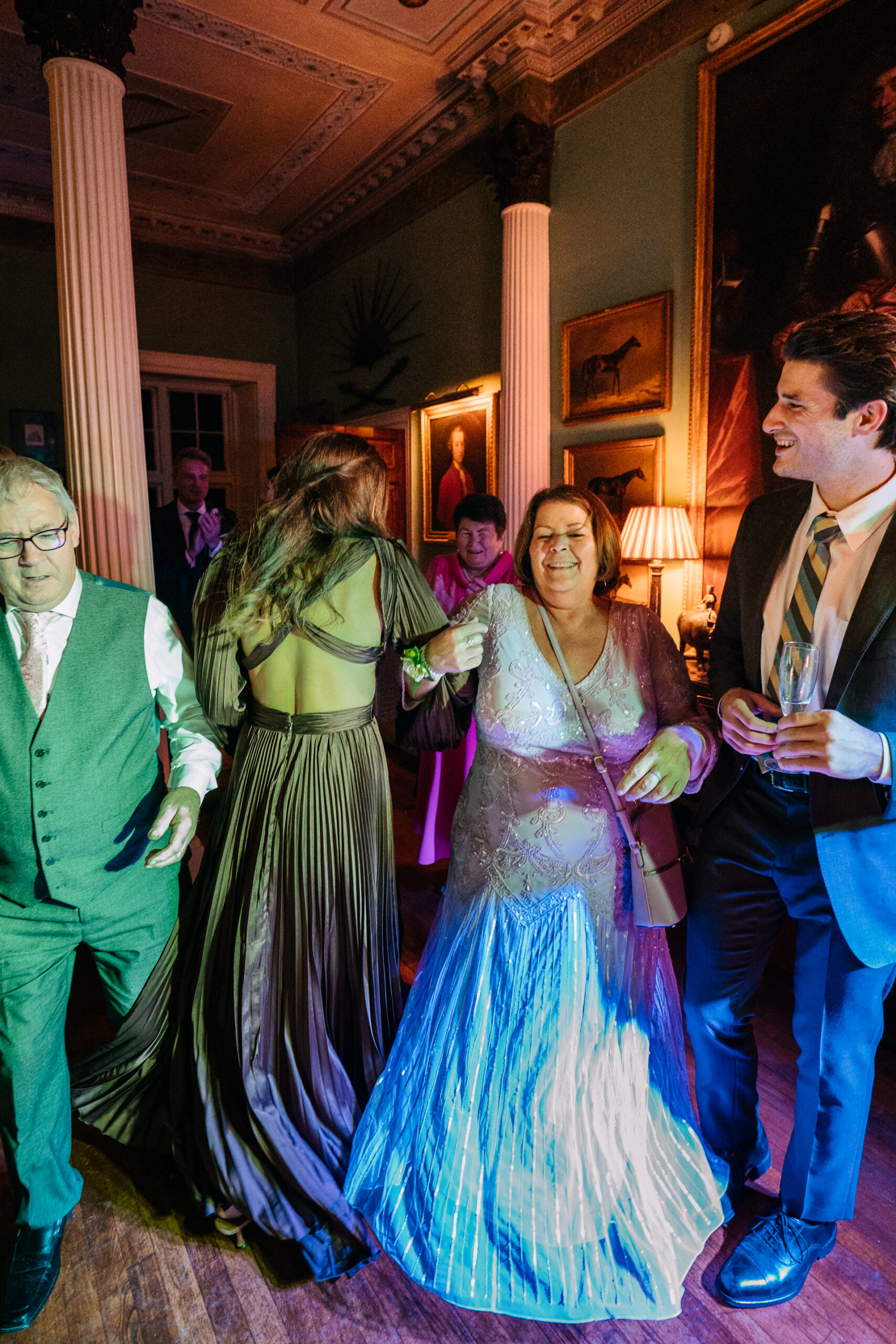 Magical first dance in Glin Castle’s grand ballroom, with warm lighting and an atmosphere of romance and celebration