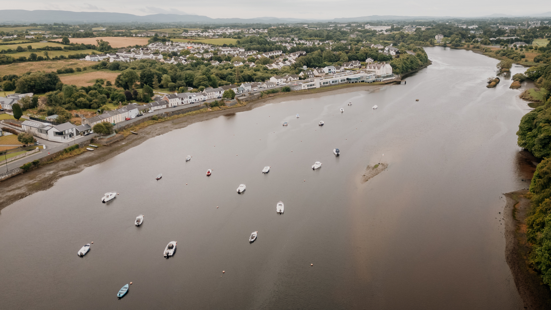 A river with boats in it