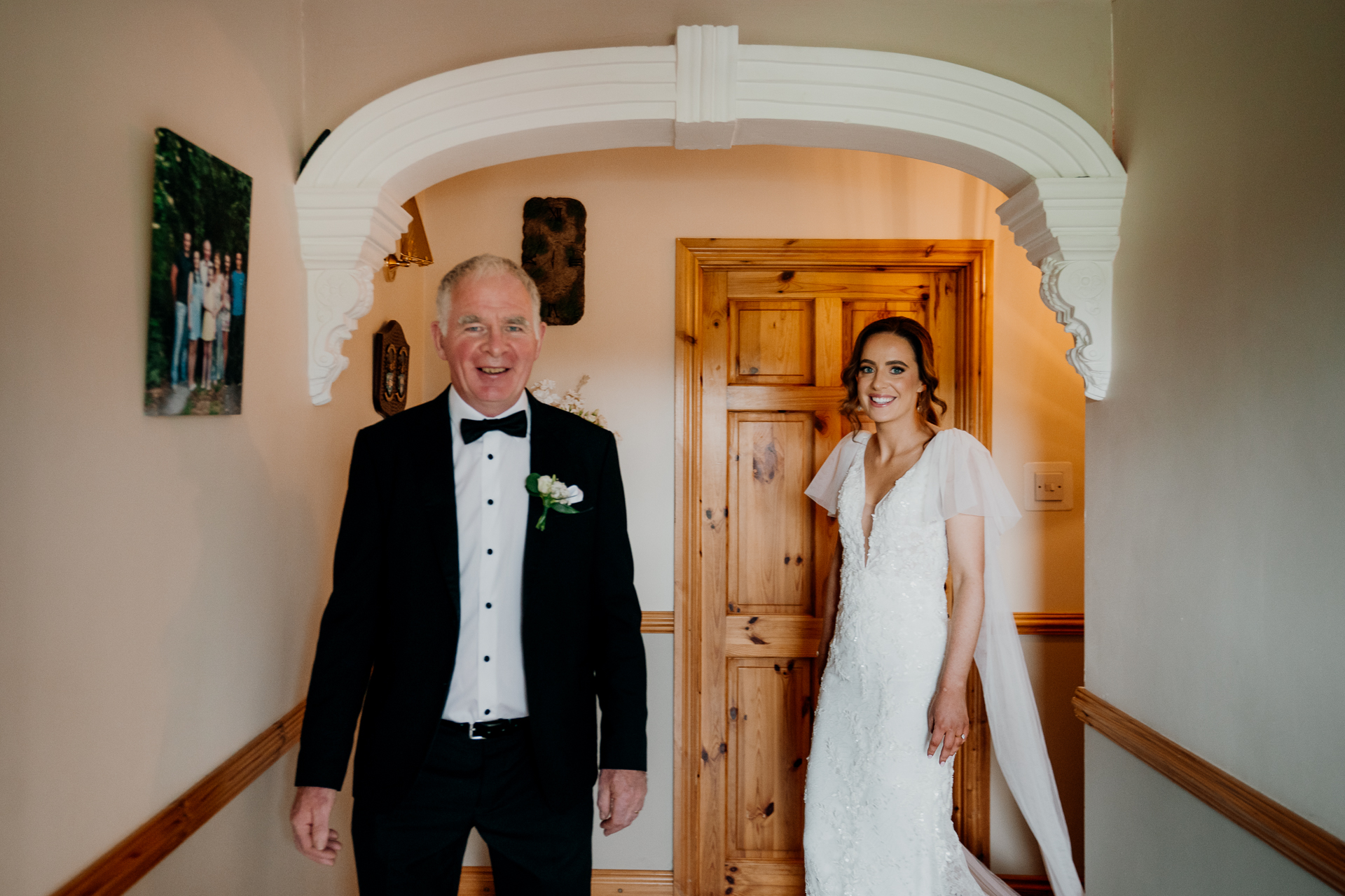 A man and woman in wedding attire