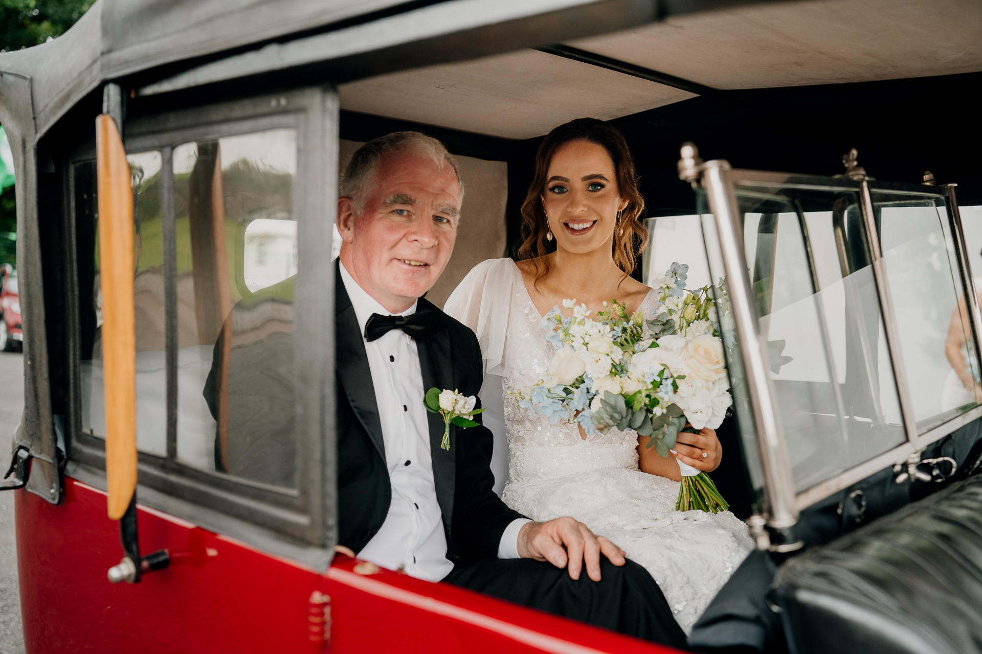 A man and woman in a bus