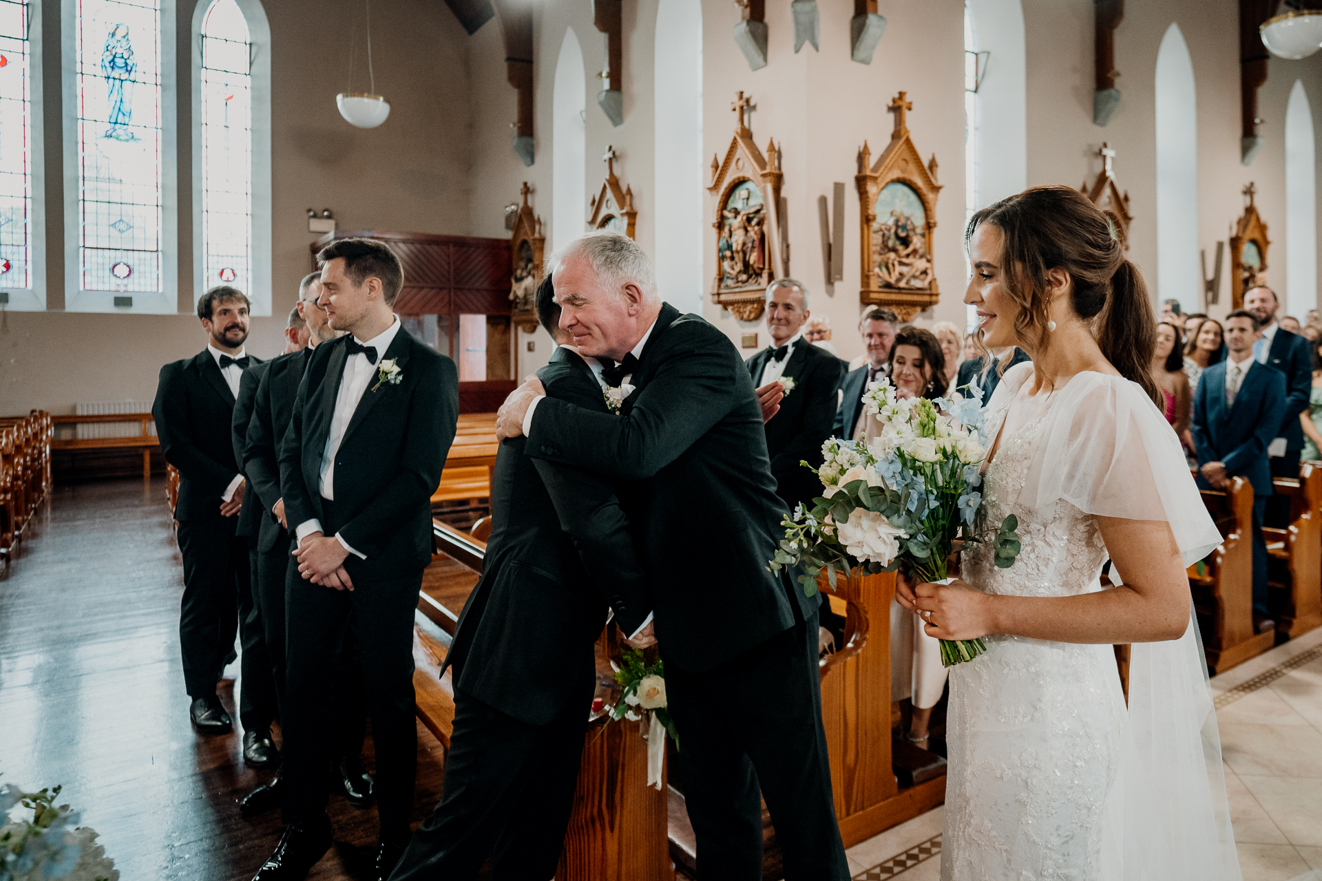 A man and woman holding hands