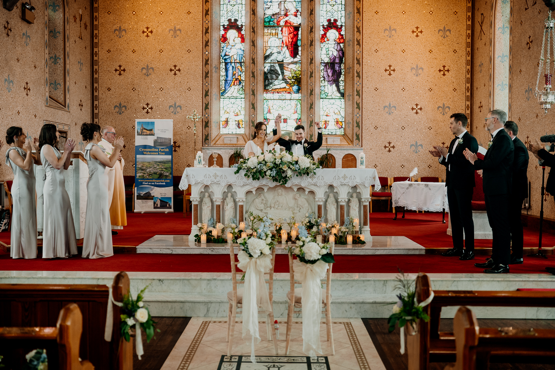 A group of people in a church