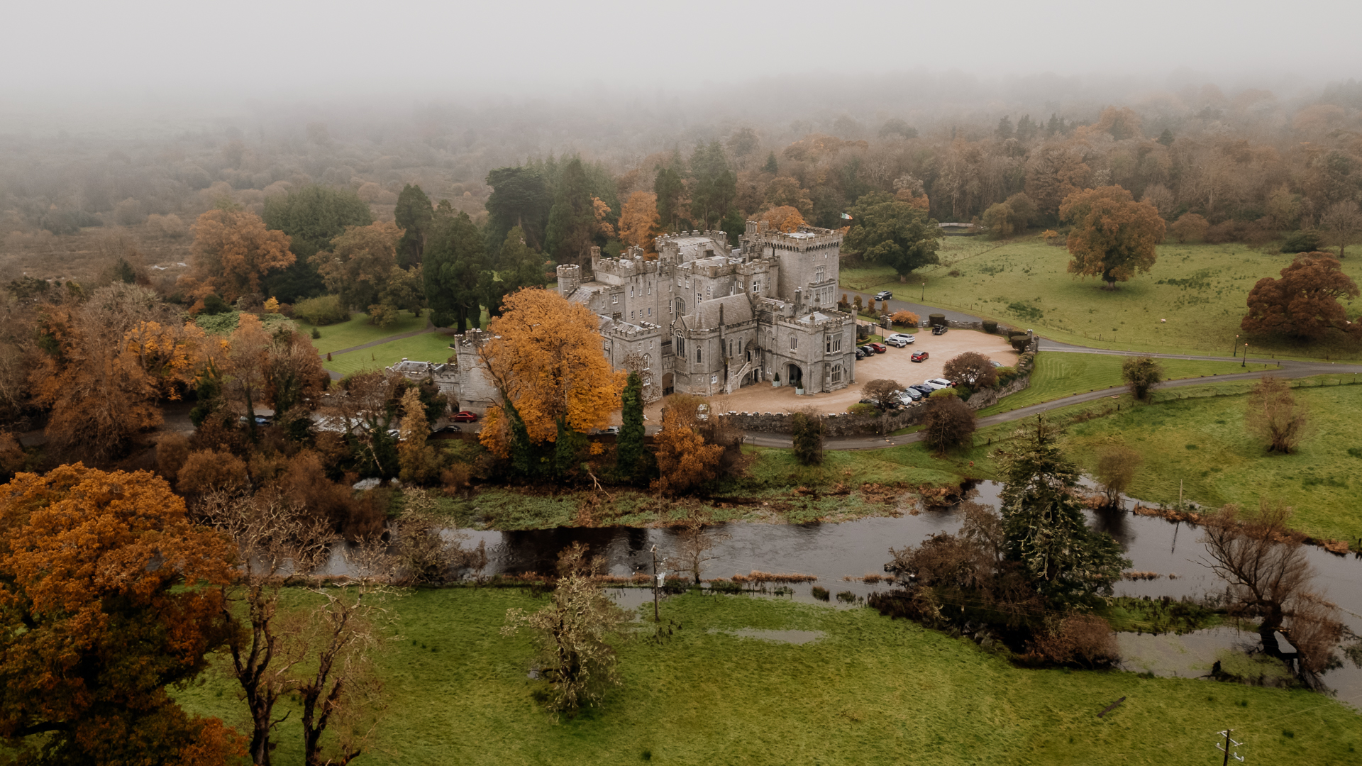 A castle on a hill