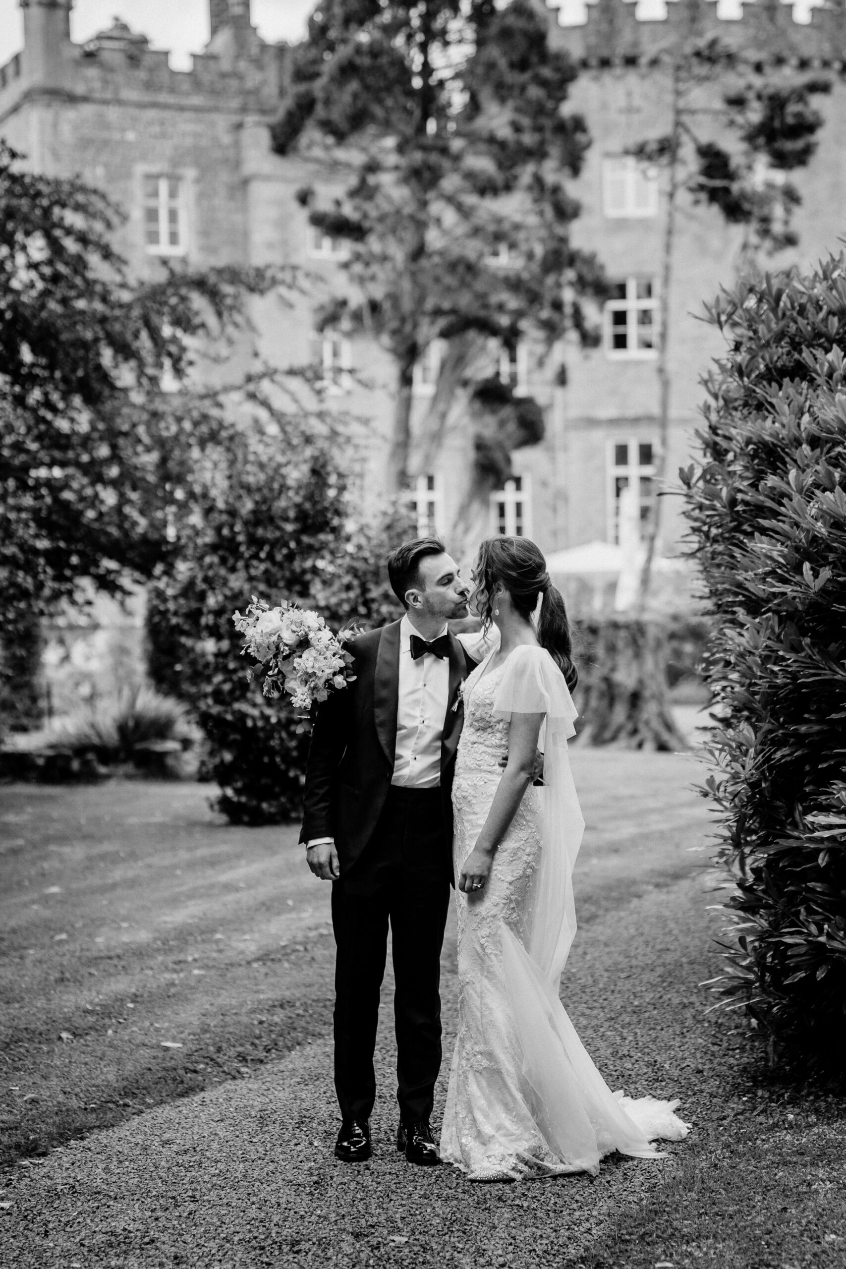 A man and woman kissing