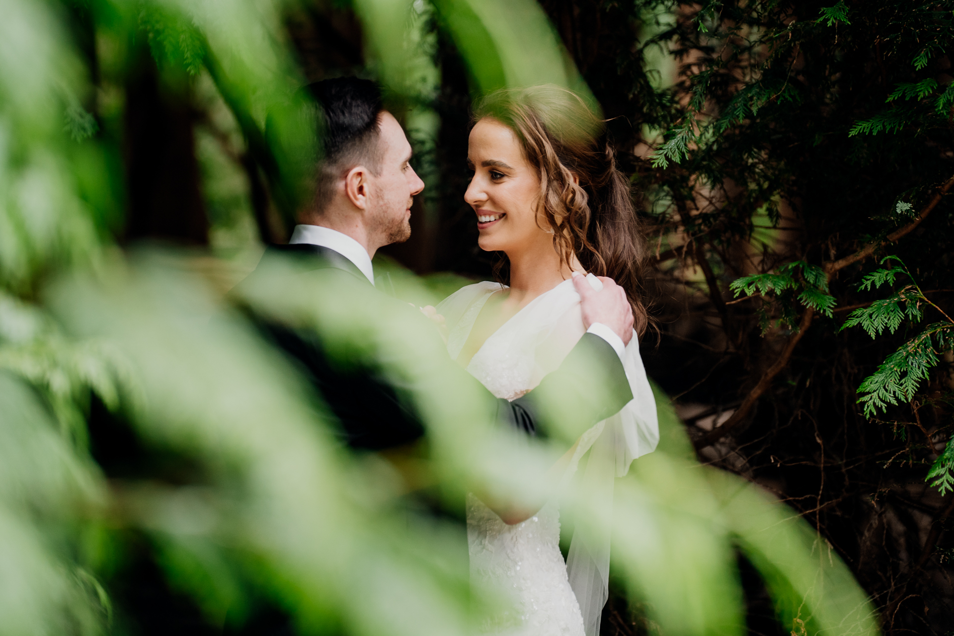 A man and woman in formal wear