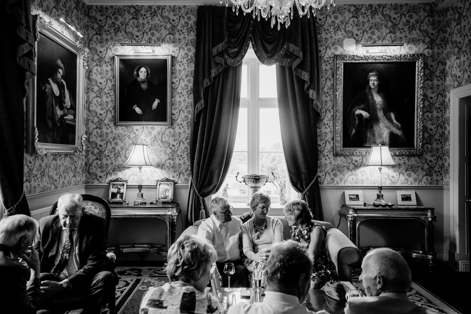 A group of people sitting around a table