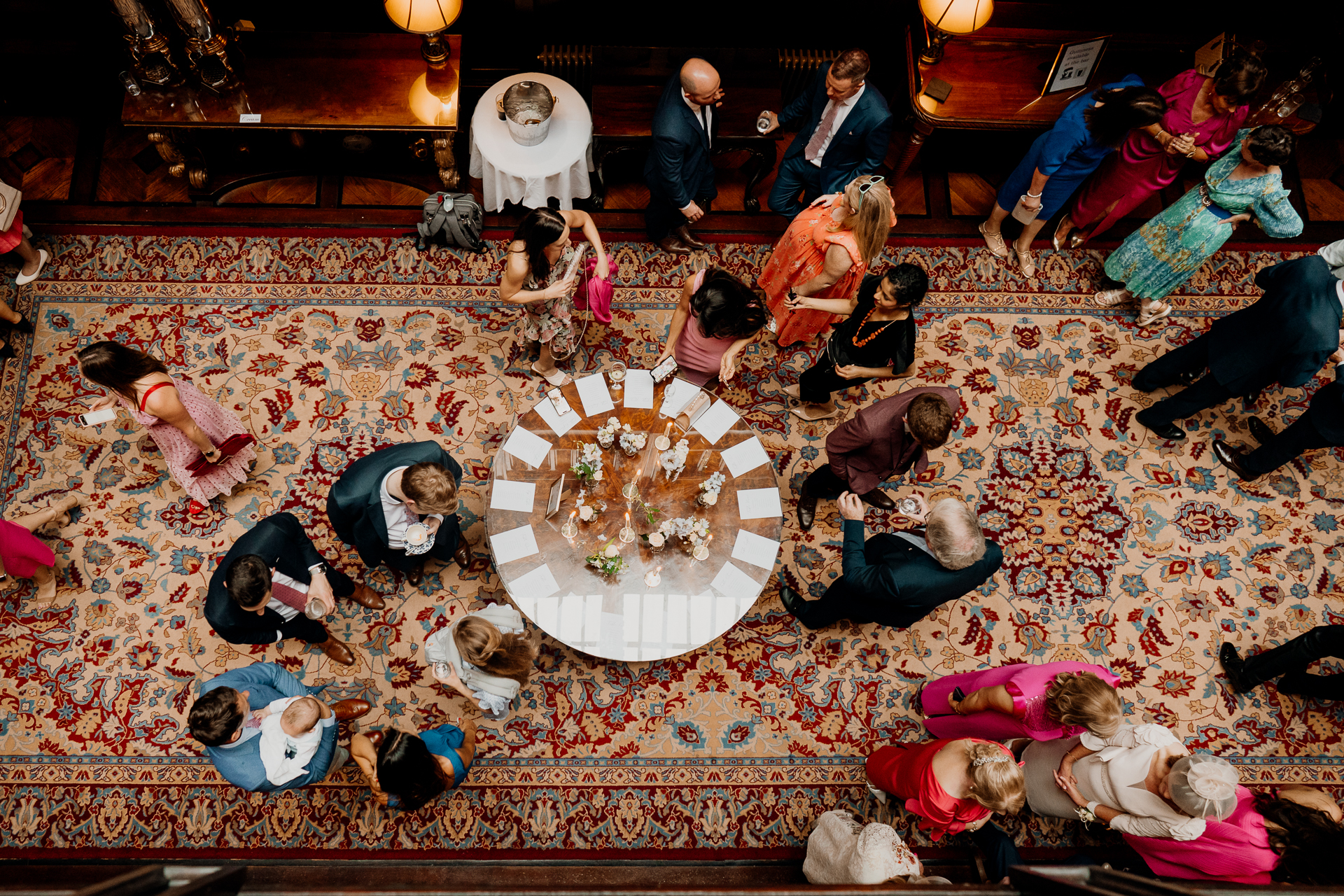 A group of people sitting around a table