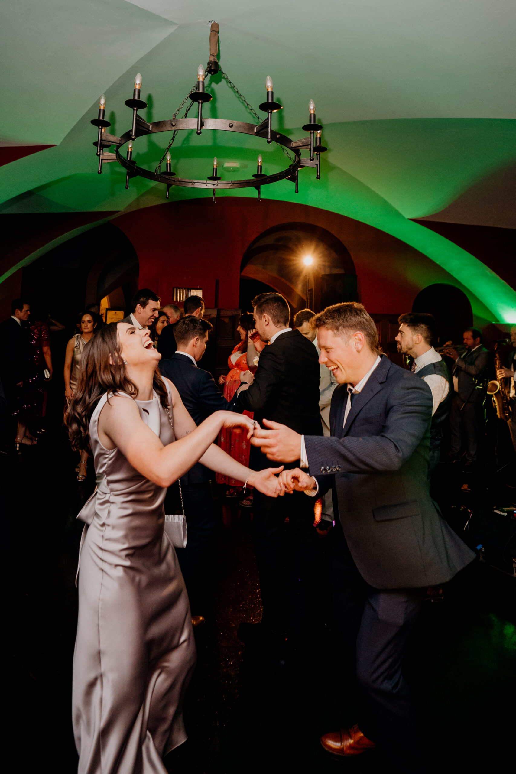 A man and woman dancing