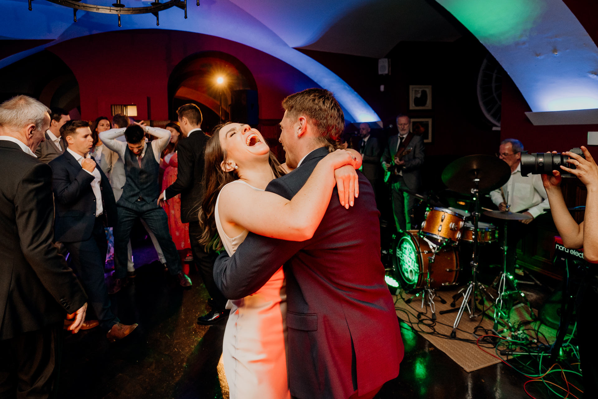 A man and woman dancing