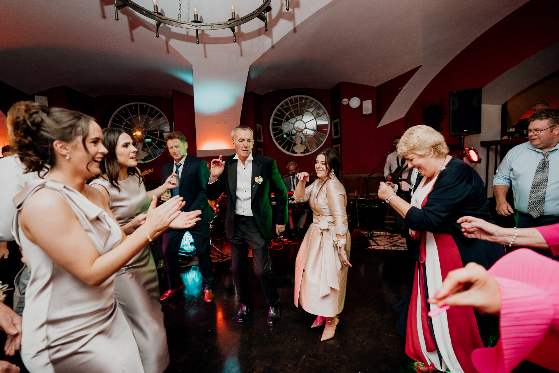 A group of people dancing